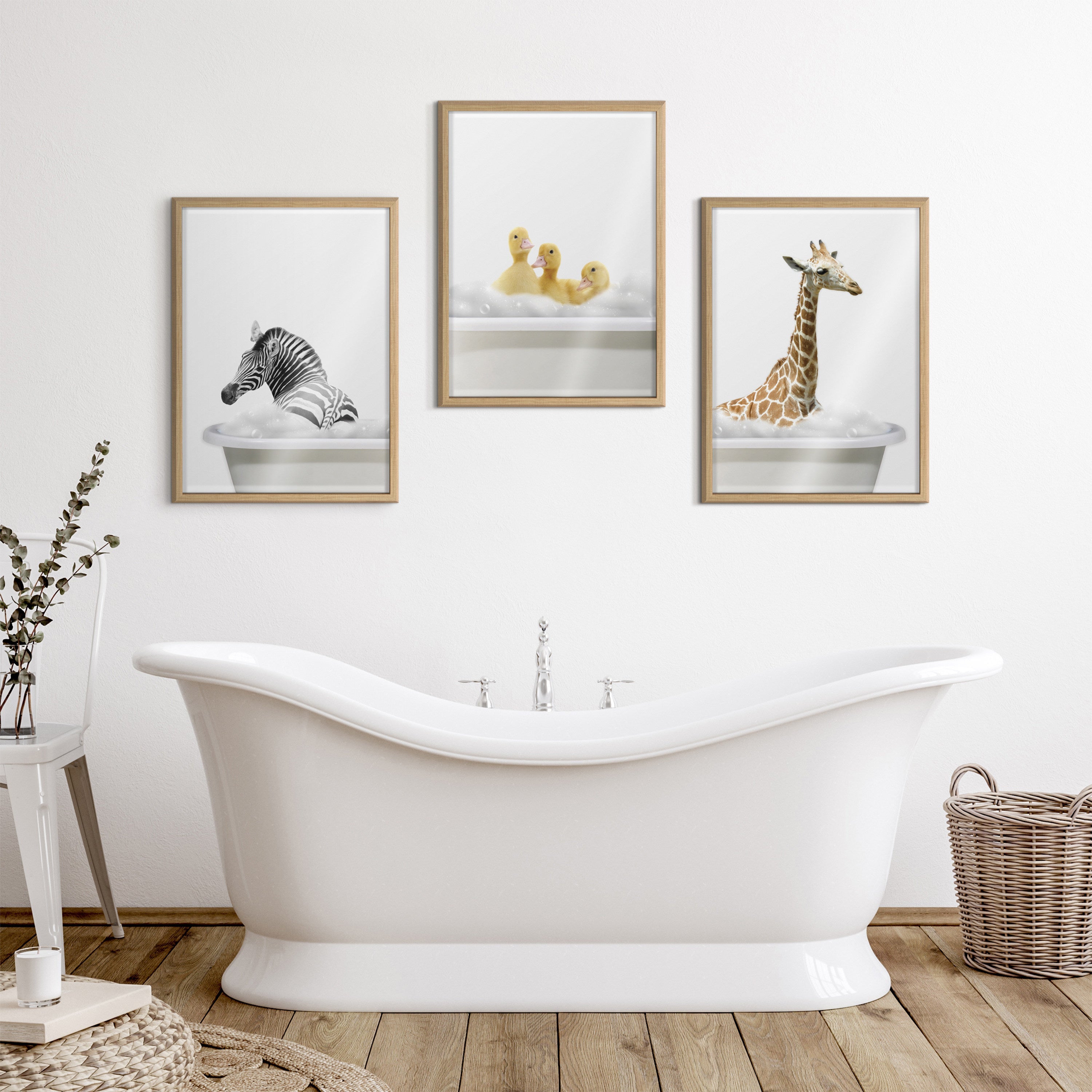 Blake Bathroom Bubble Bath Zebra Framed Printed Glass by The Creative by kateandlaurel - product image 8 for Resin Society