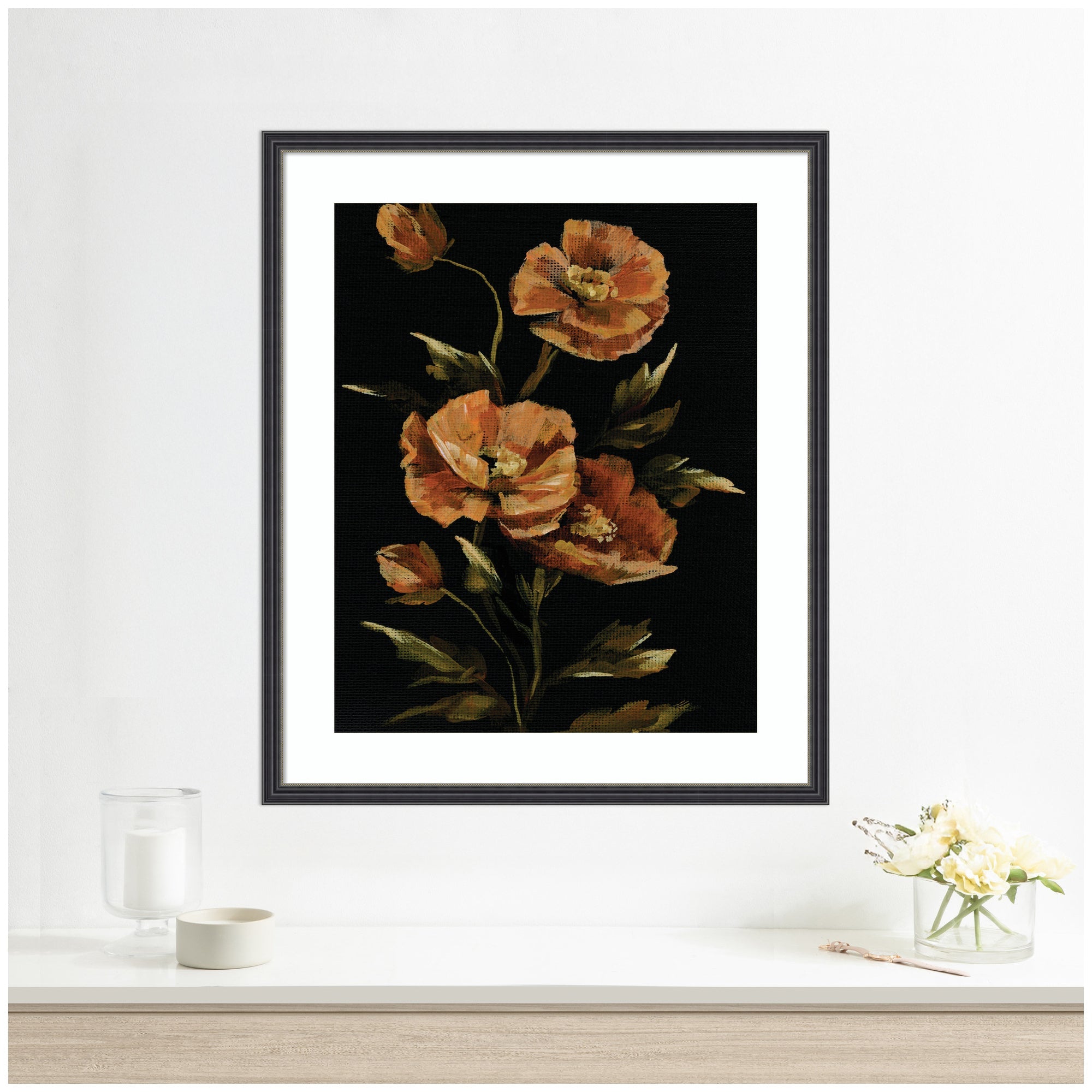 Framed Art Moody Floral 6 by Annie Quigley