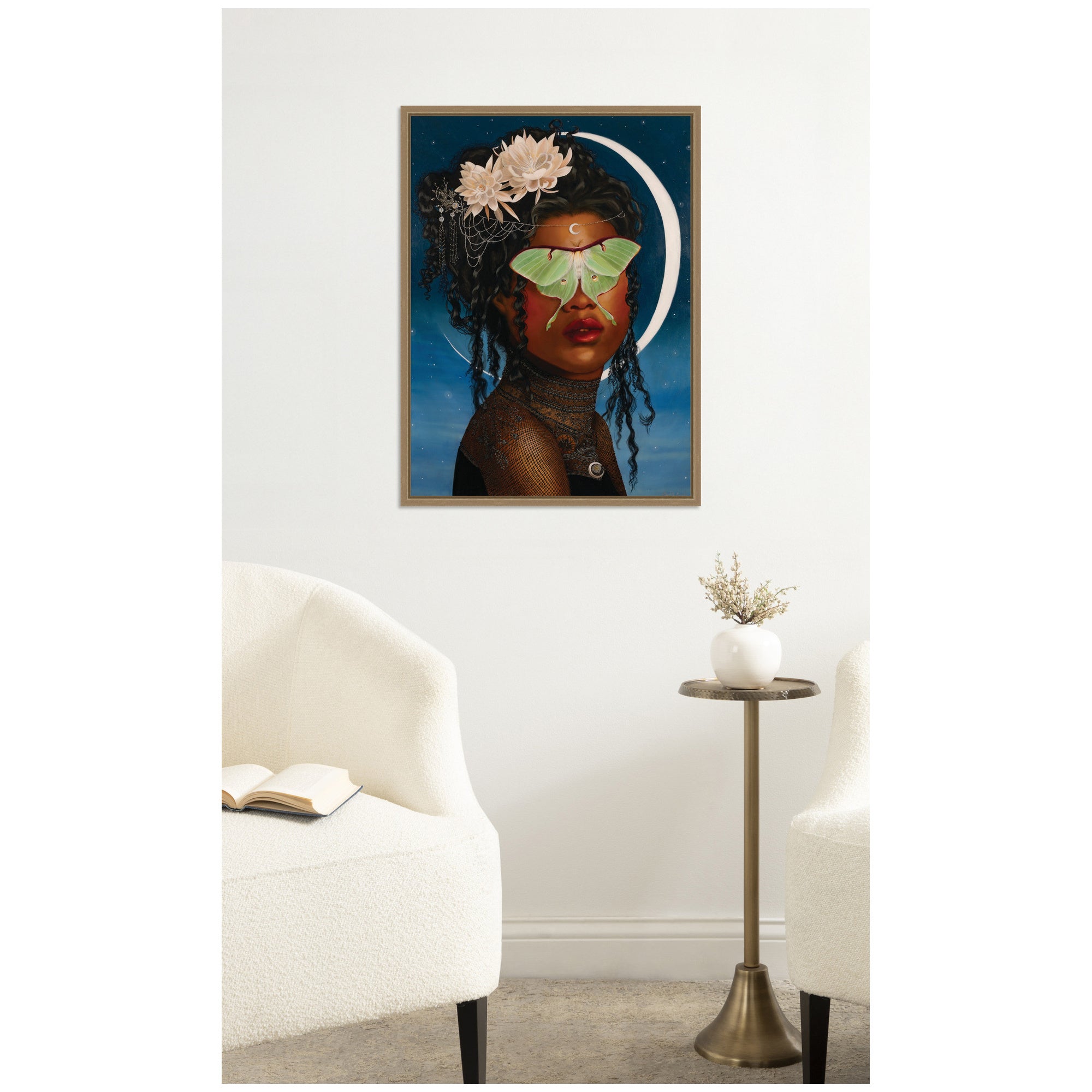 Luna Ascending by Charlotte Brindley Framed Canvas Wall Art Print