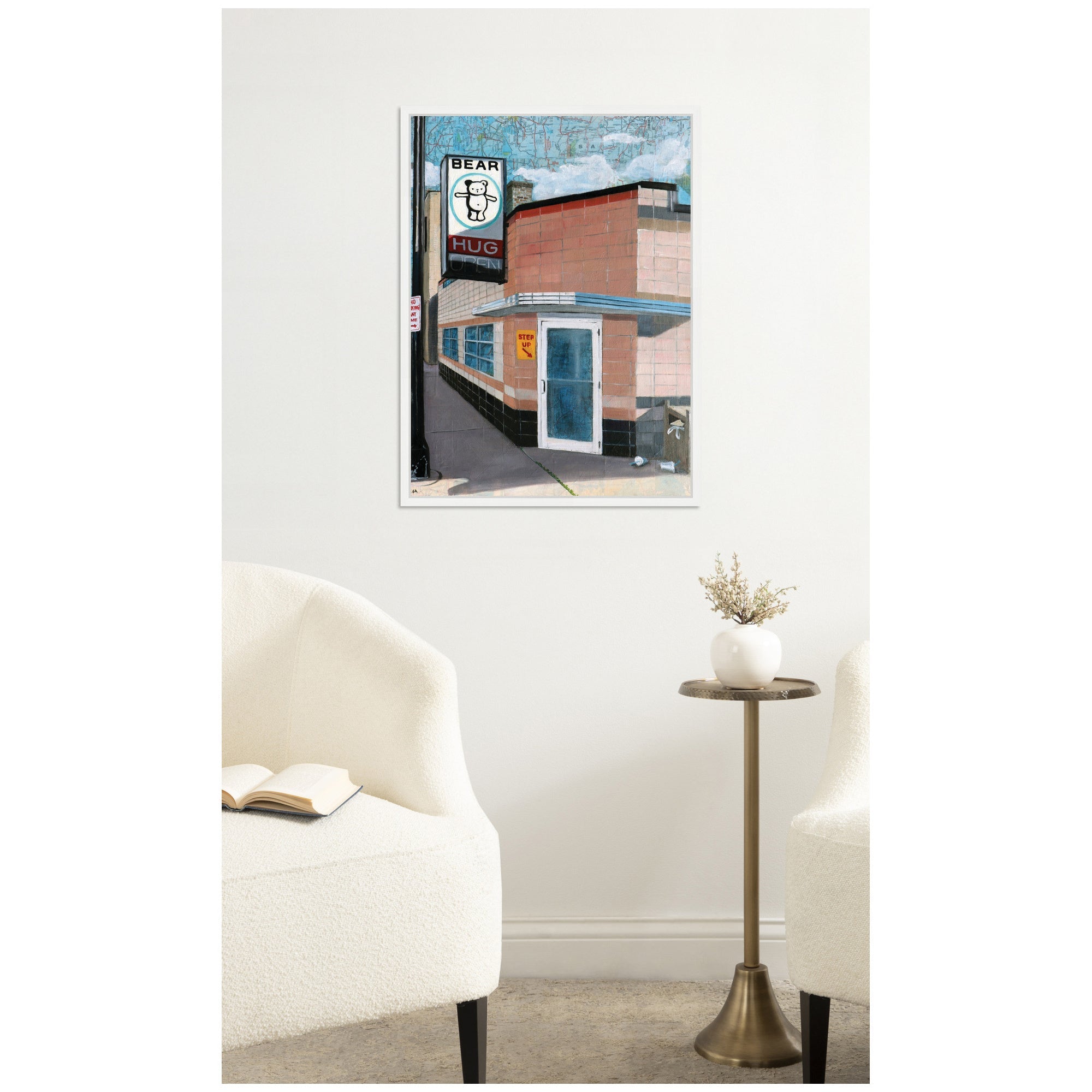 Bear Hug by Krista V.
Allenstein Framed Canvas Wall Art Print