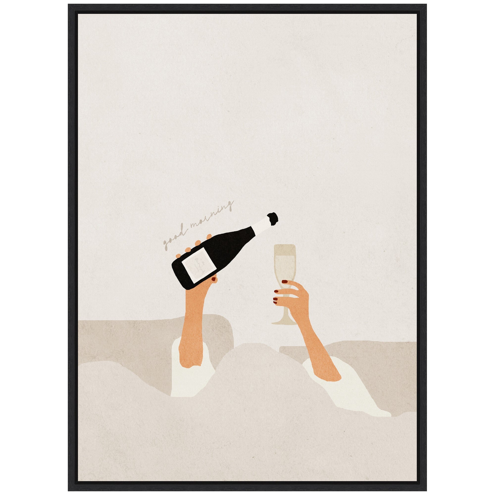 Sylvie Good Morning Art Print Framed Canvas by July Art Prints