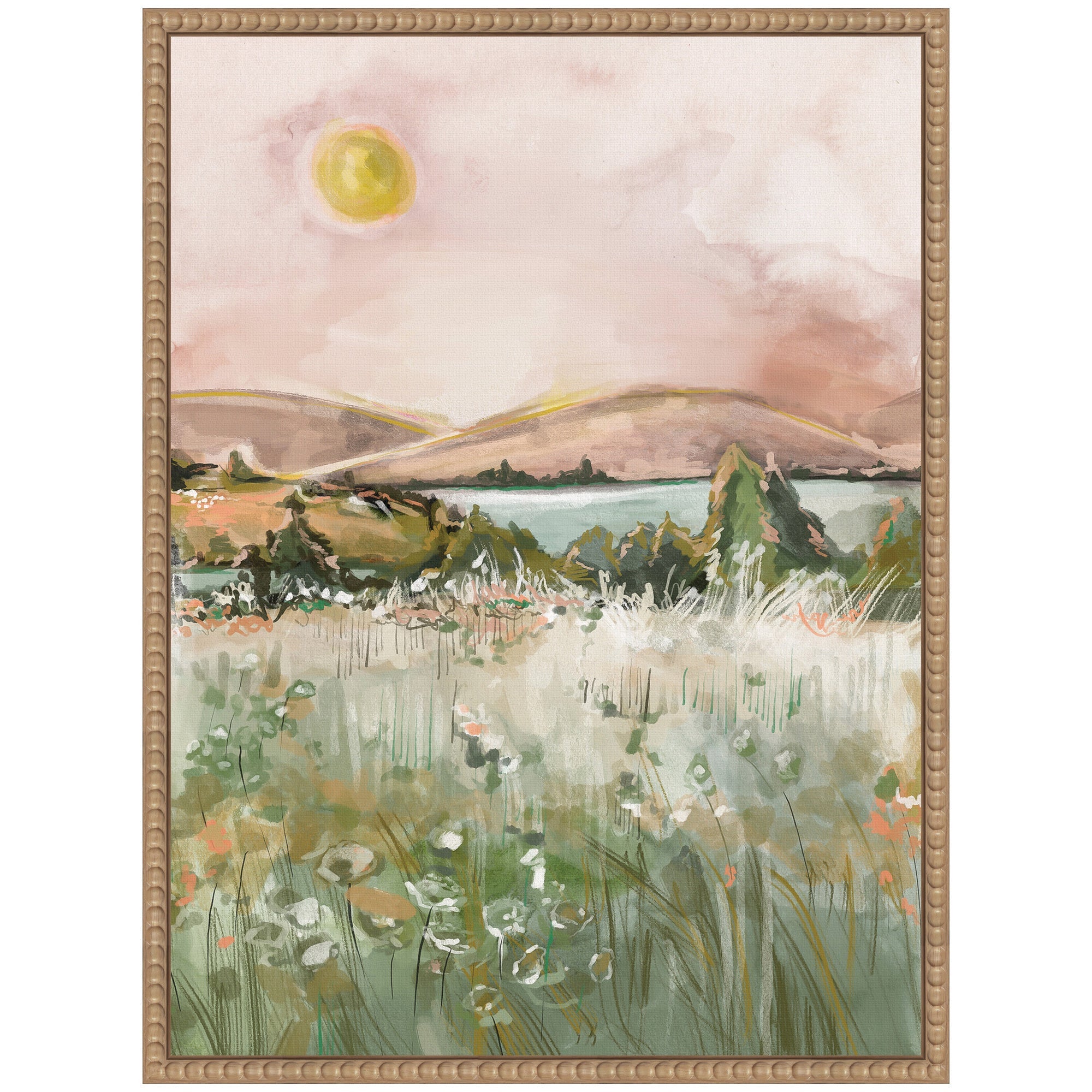 Sylvie Neutral Landscape 02 Framed Canvas by Annie Quigley