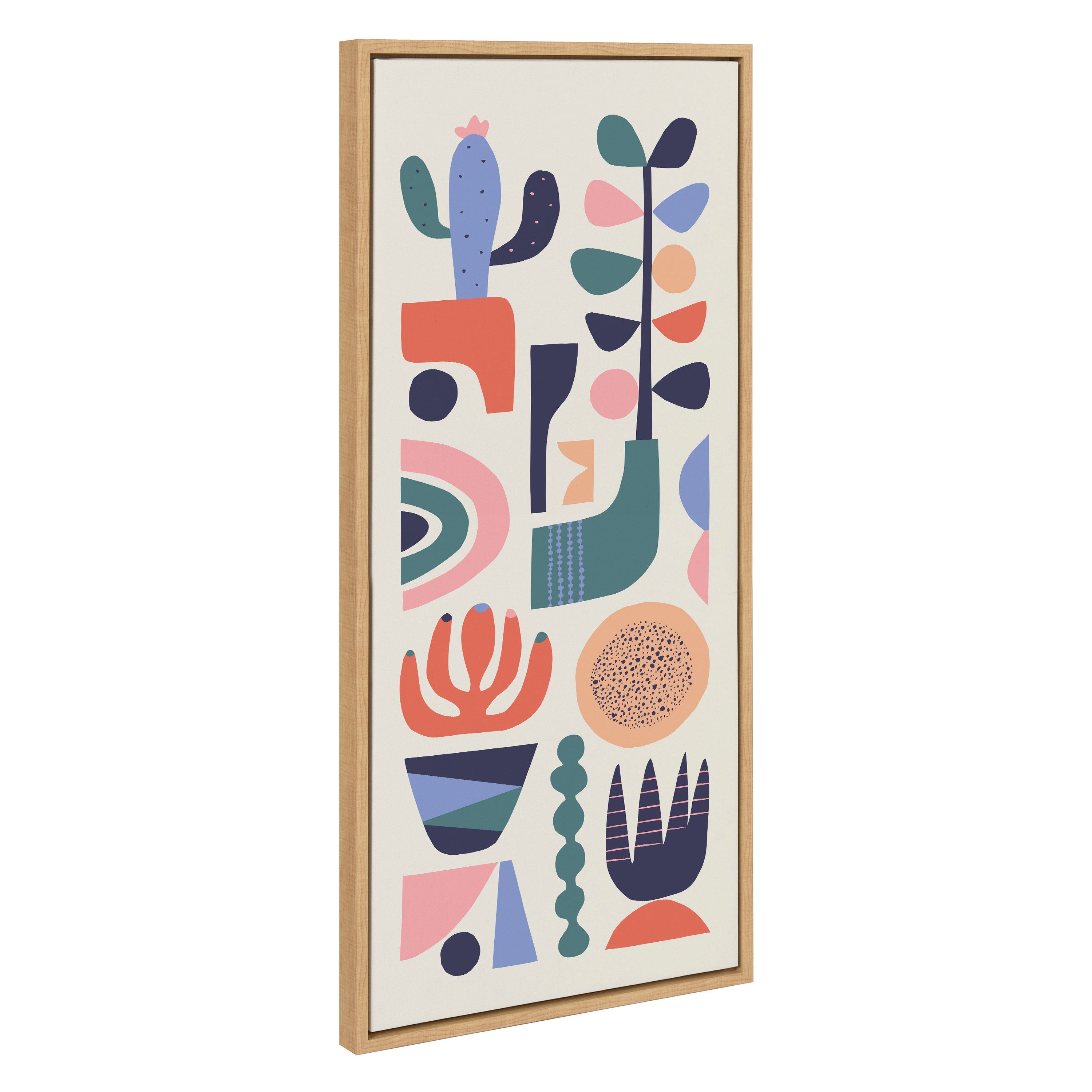 Sylvie Mid Century Succulents Framed Canvas by kateandlaurel - product image 16 for Resin Society