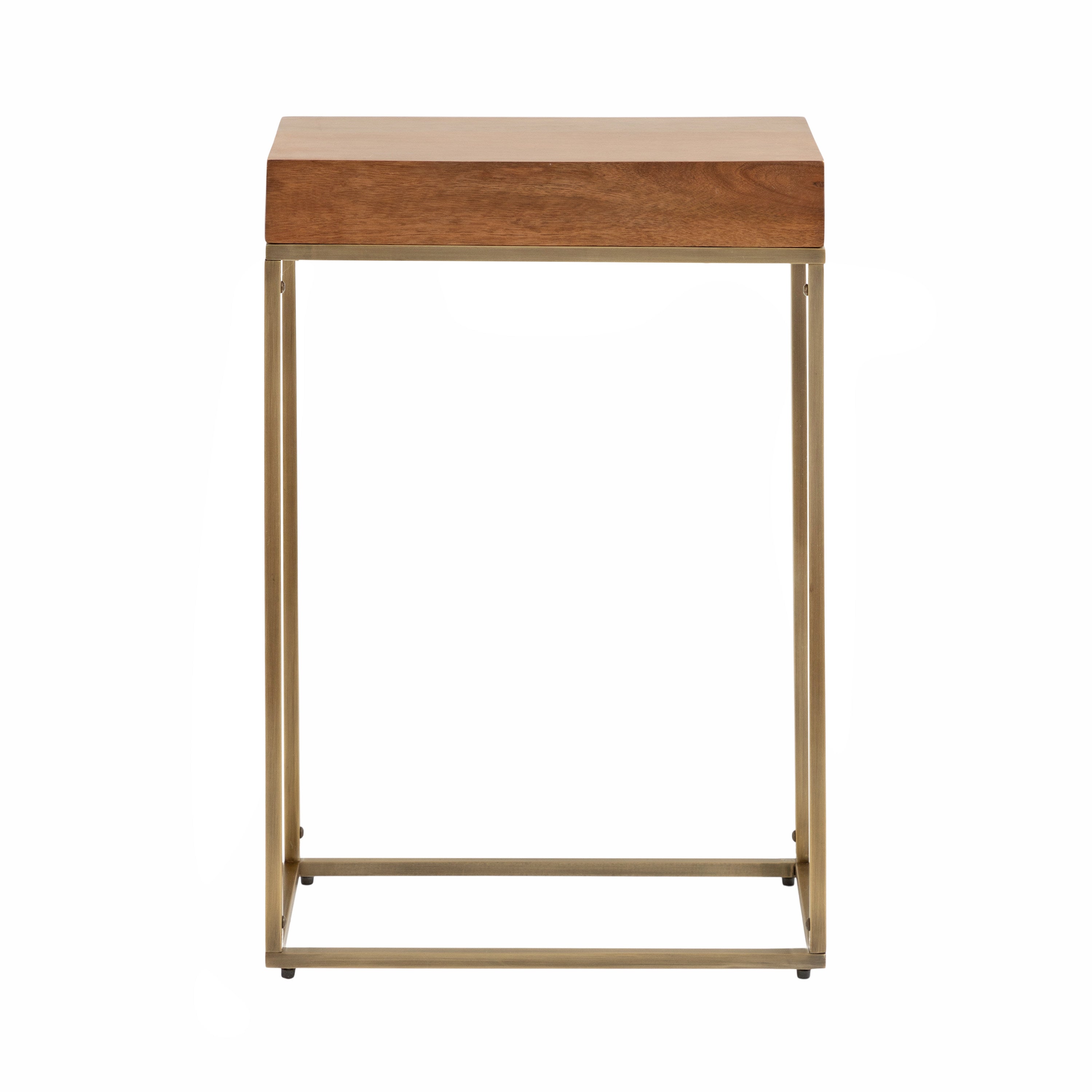 Karlsen Wood and Metal Slim Side Table