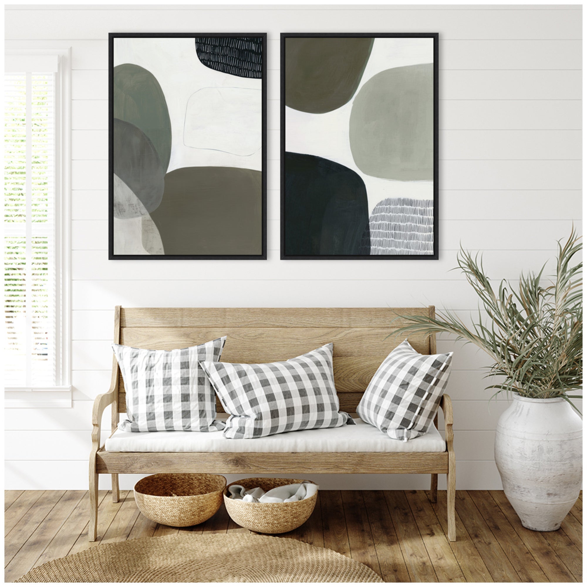 Shape Study No.
1 & No.
2 2 Piece Framed Canvas Wall Art Set by Amy Lighthall