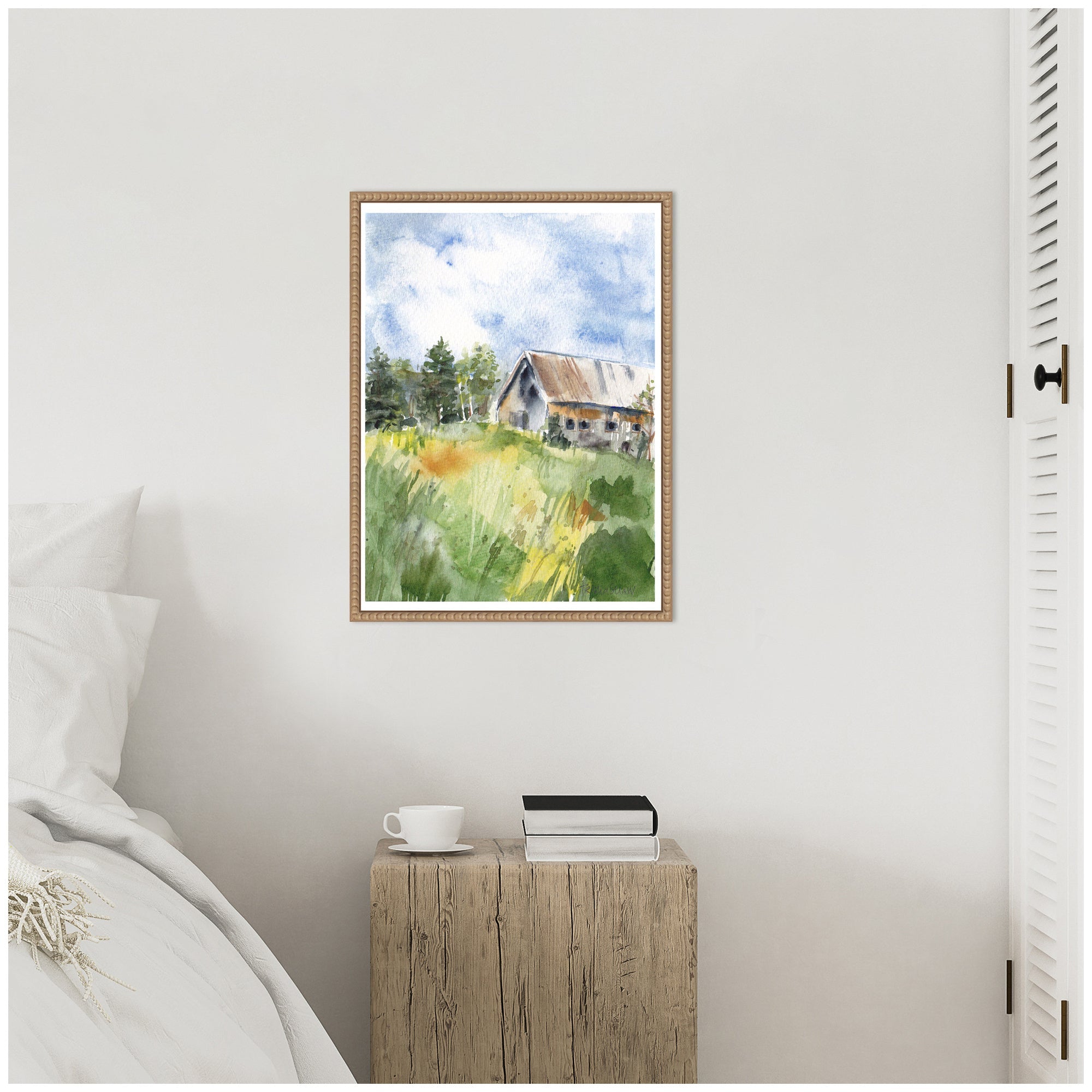 Sylvie Vermont Barn in Summer Framed Canvas by Patricia Shaw