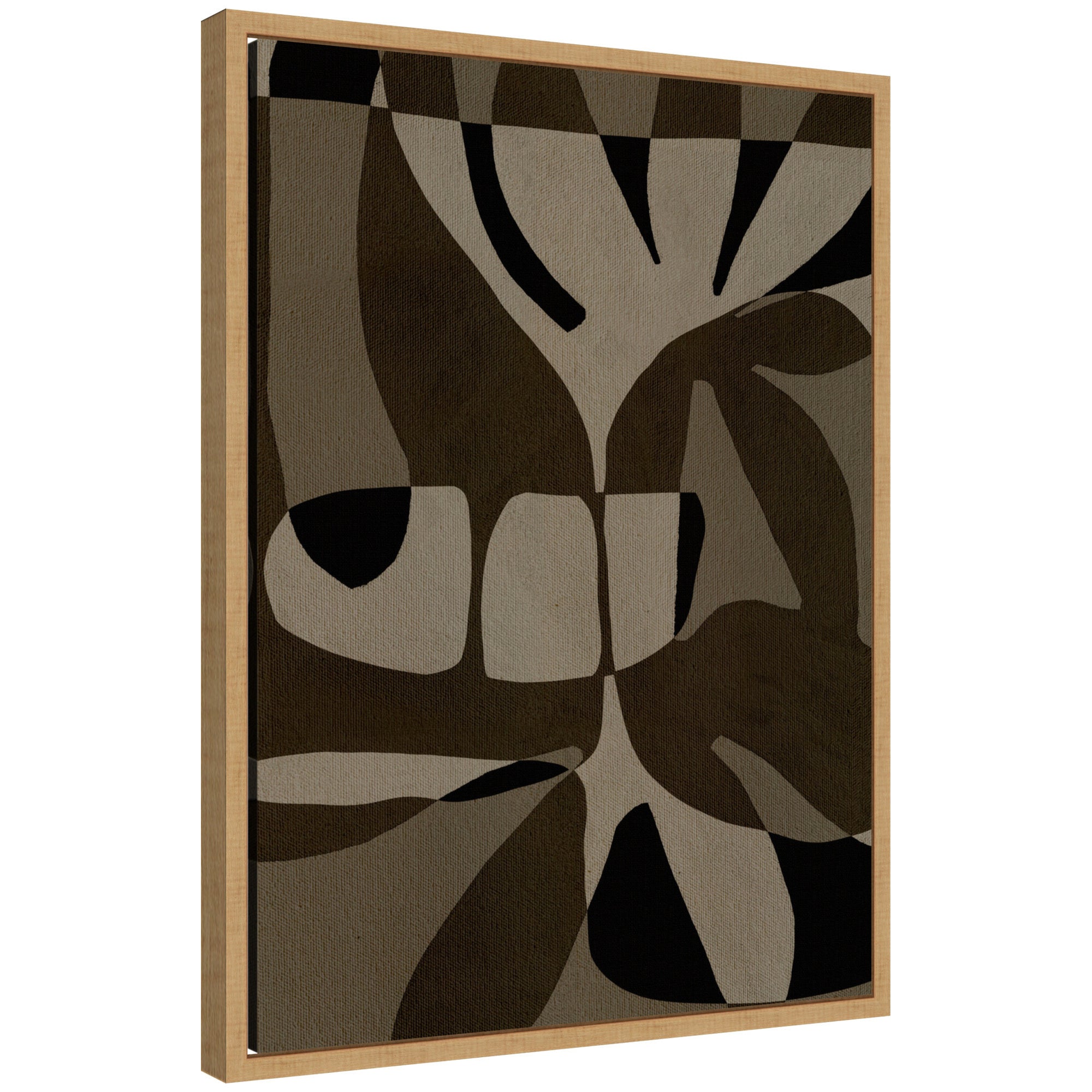 Sylvie Contour 2 Framed Canvas by Shatha Al Dafai