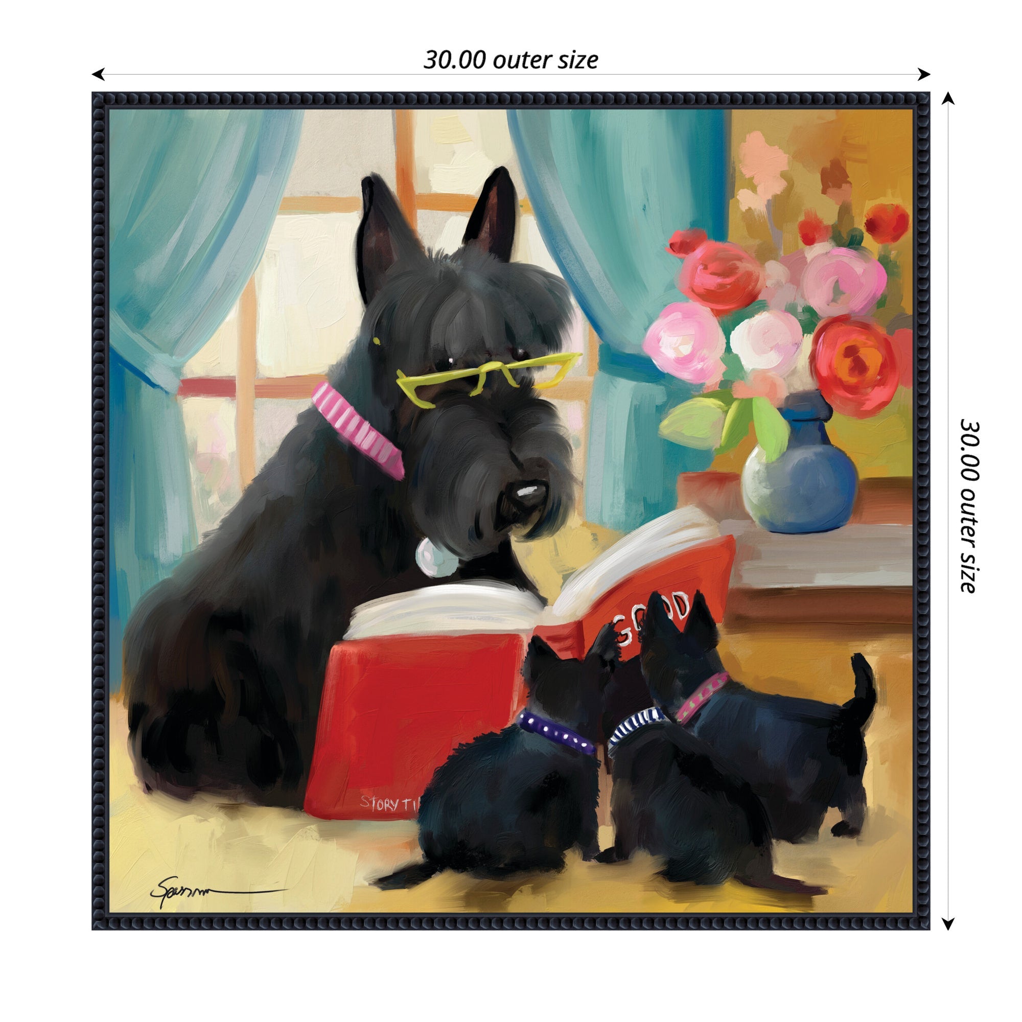 Sylvie Story Hour Framed Canvas by Mary Sparrow