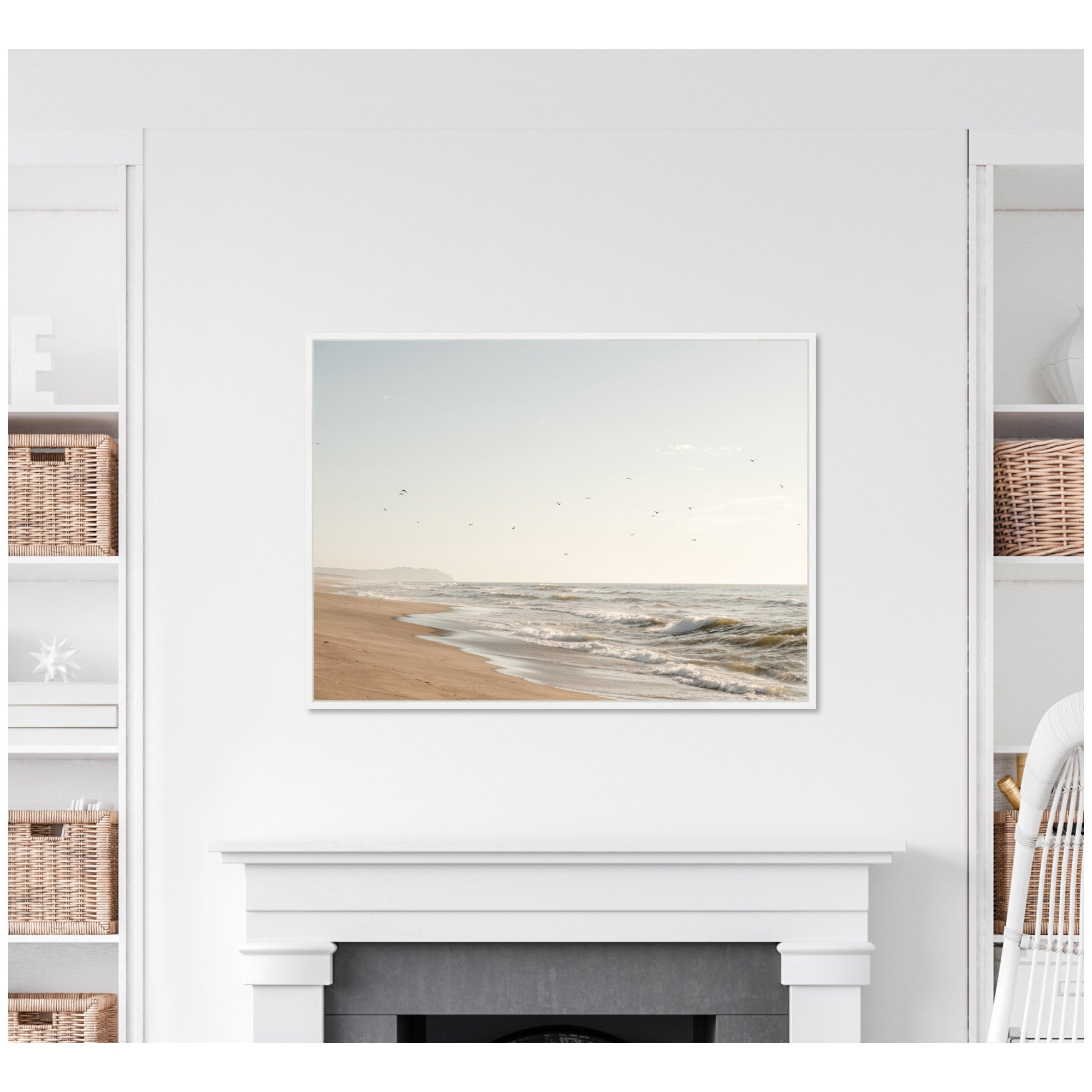 Sylvie Coastal Flight Framed Canvas by Crystal Lynn Collins