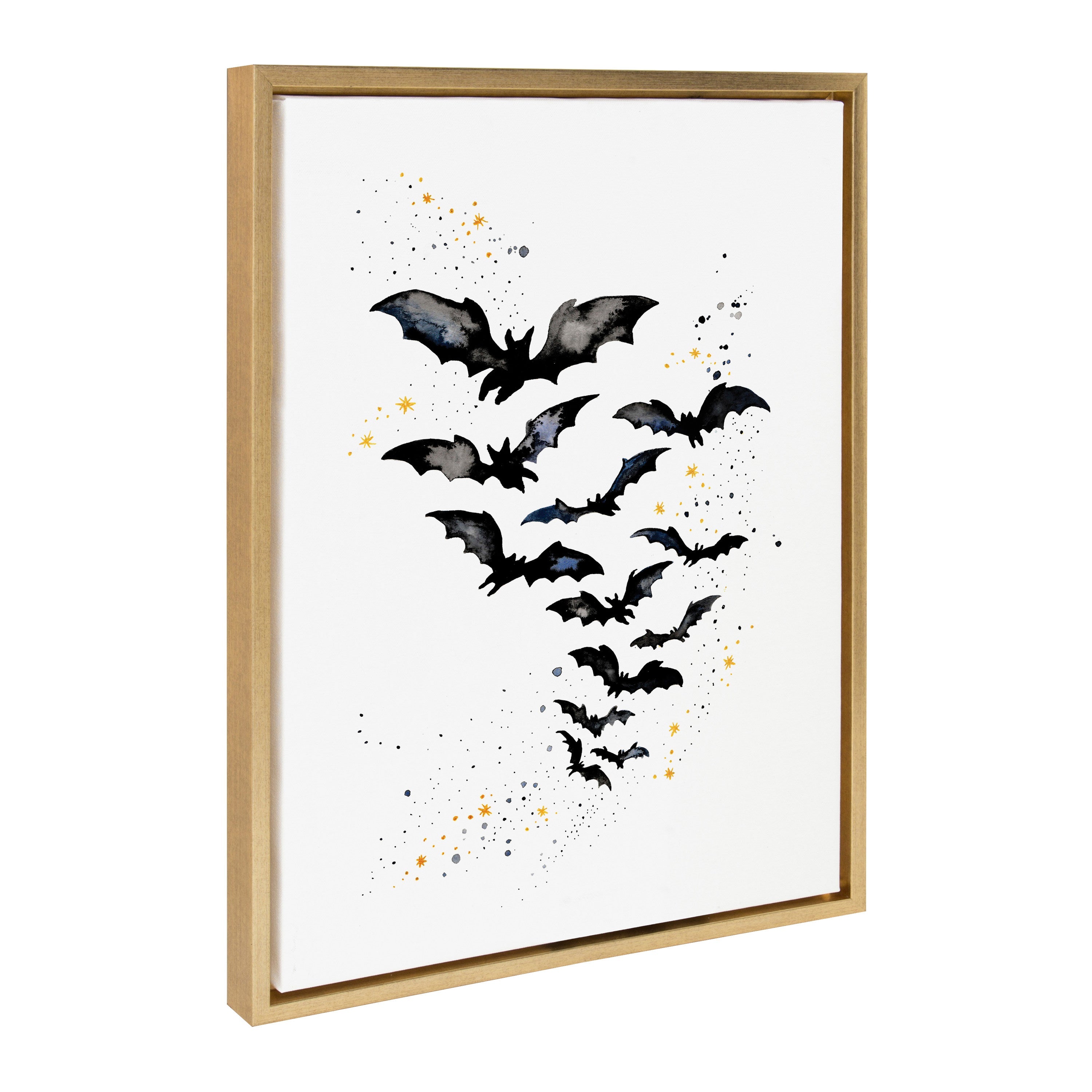 Sylvie Goth Bats Framed Canvas by Viola Kreczmer