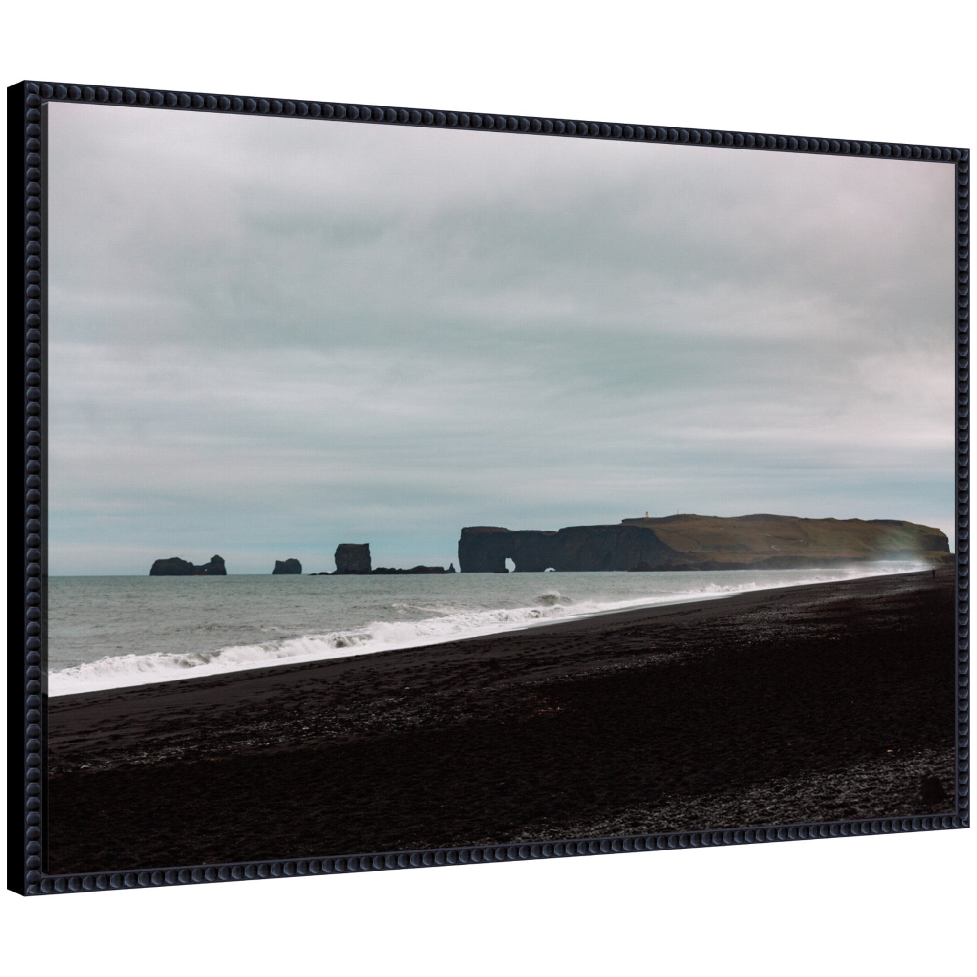 Sylvie Keyholed Landscape Framed Canvas showing a natural scene with muted tones and a vintage beaded frame