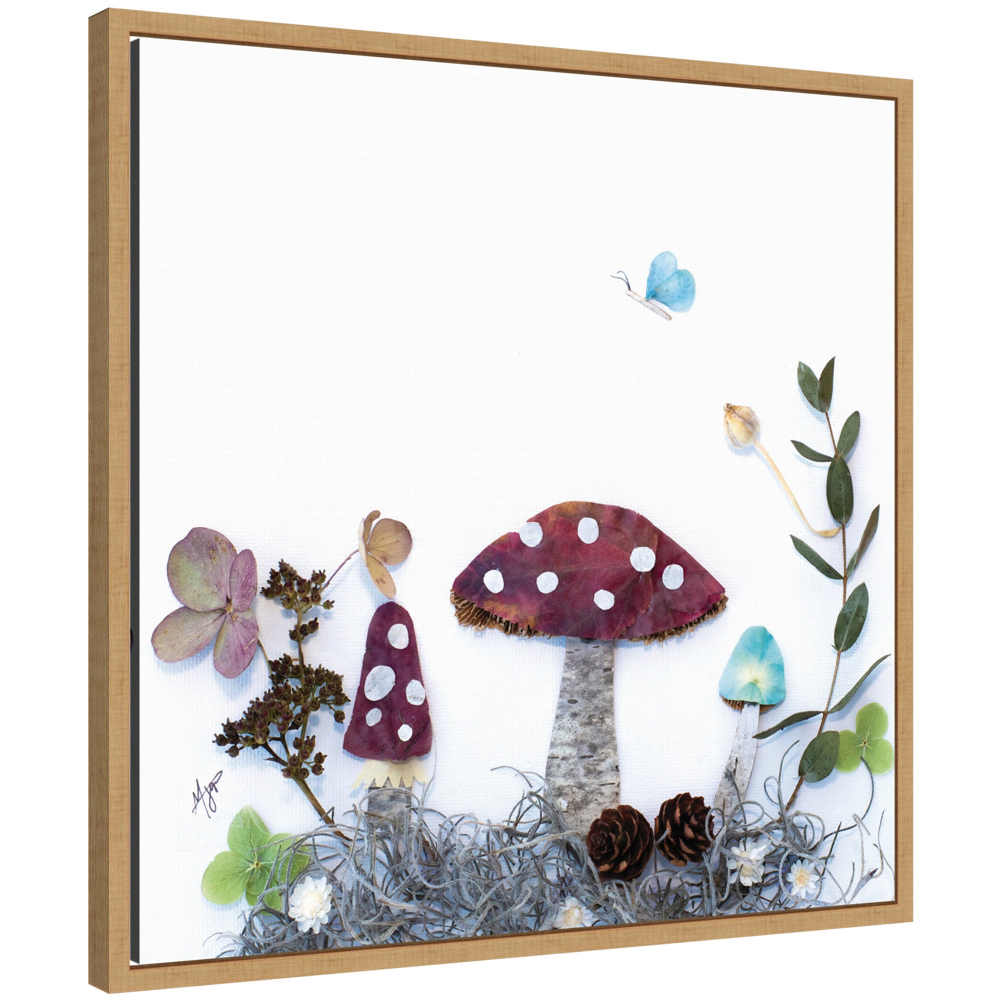 Mushroom No.
1 by Madeline Jeppesen Framed Canvas Wall Art Print