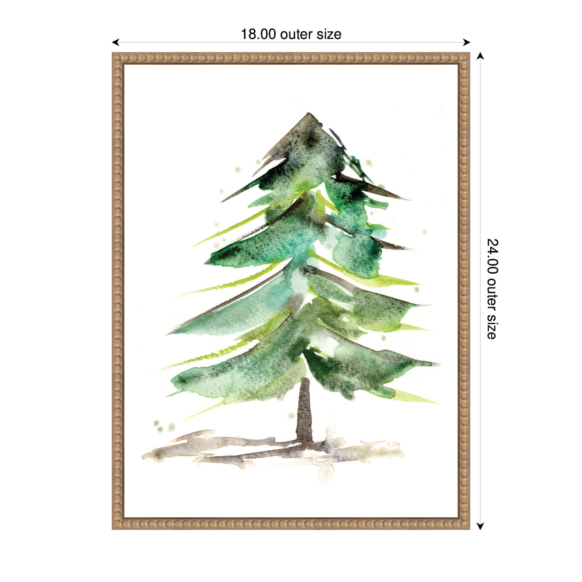 Sylvie Winter Spruce Framed Canvas by Xizhou Xie