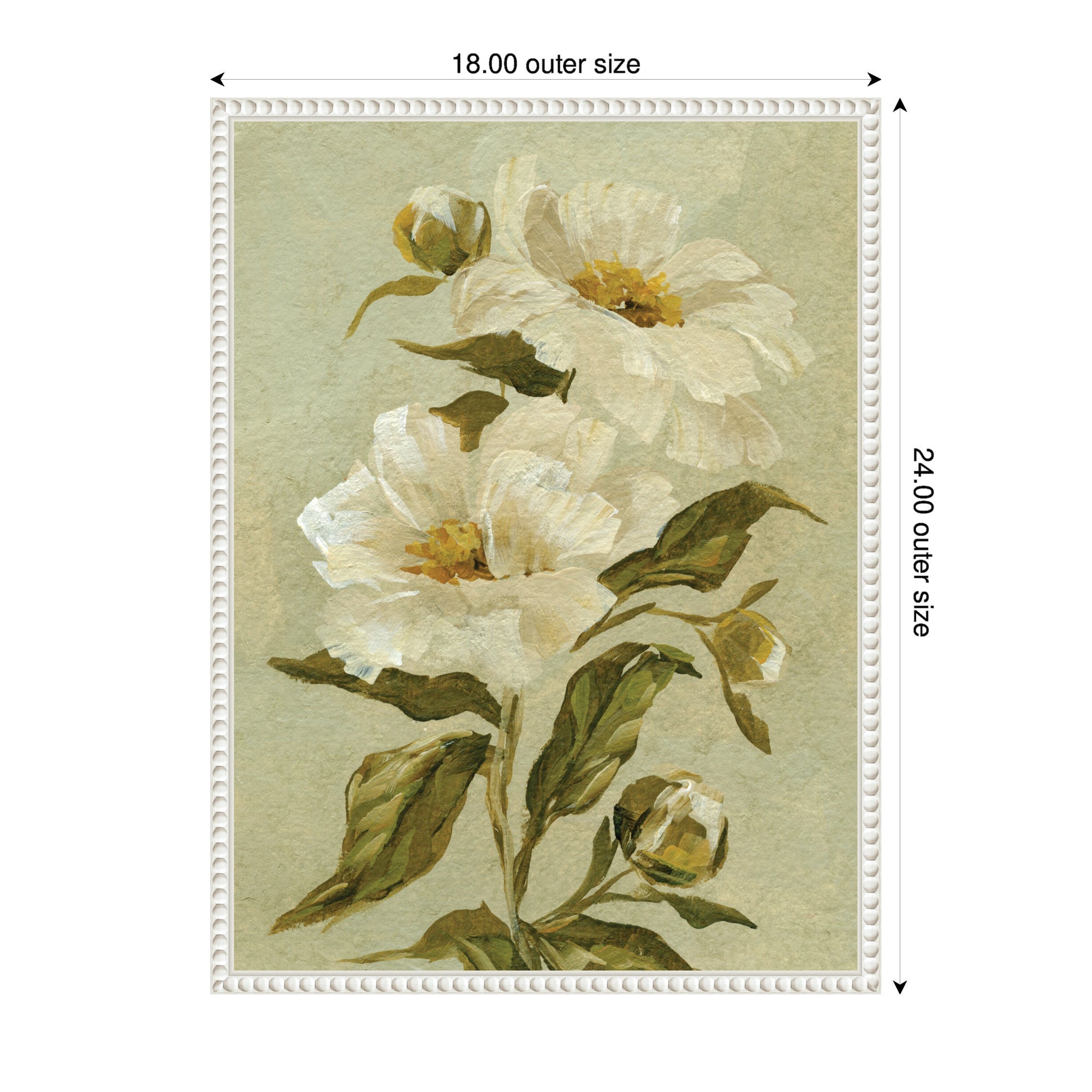 Floral No 9 by Annie Quigley Framed Canvas Wall Art Print