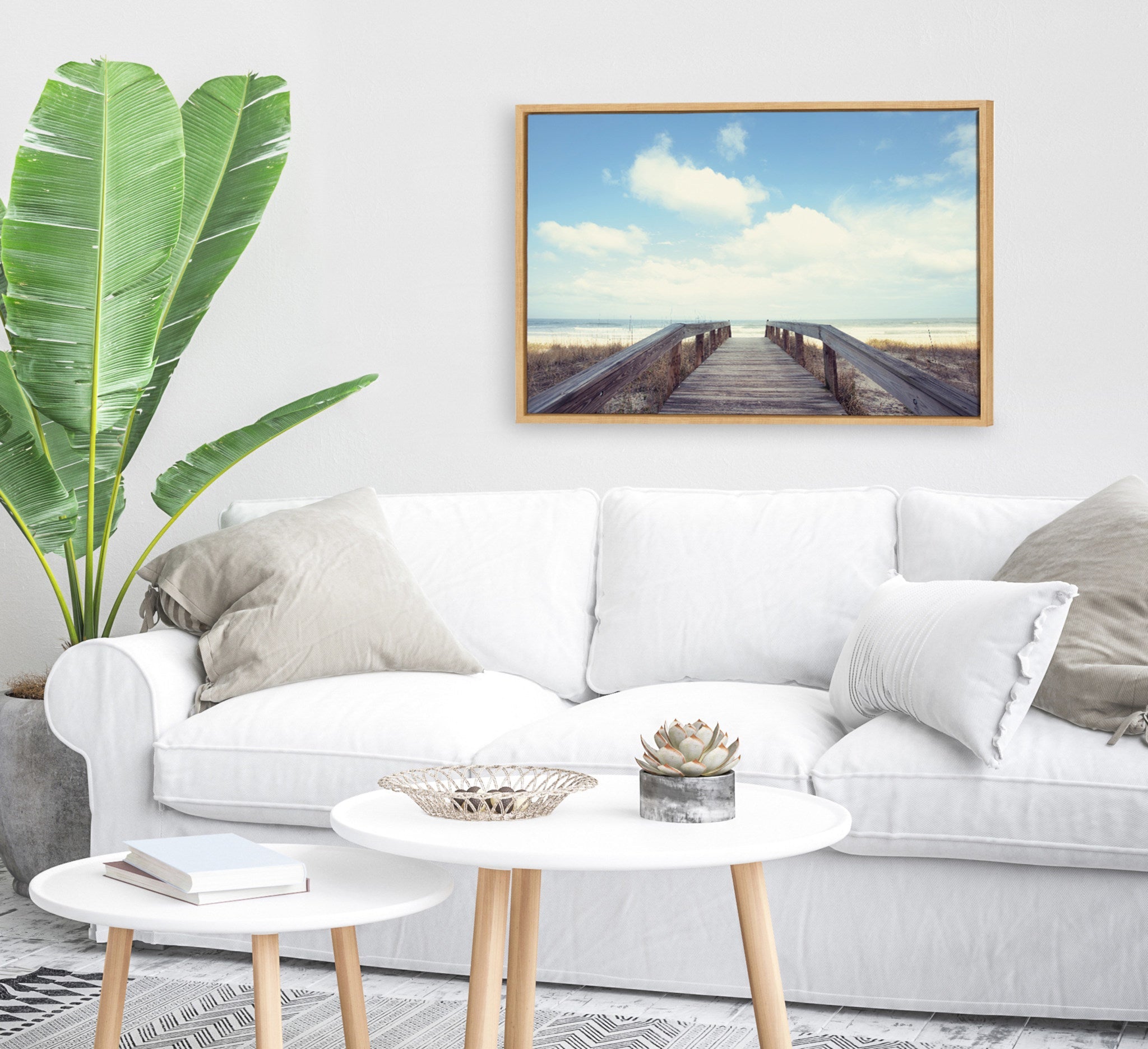Sylvie To The Beach Framed Canvas by Matt Meyer by kateandlaurel - product image 7 for Resin Society