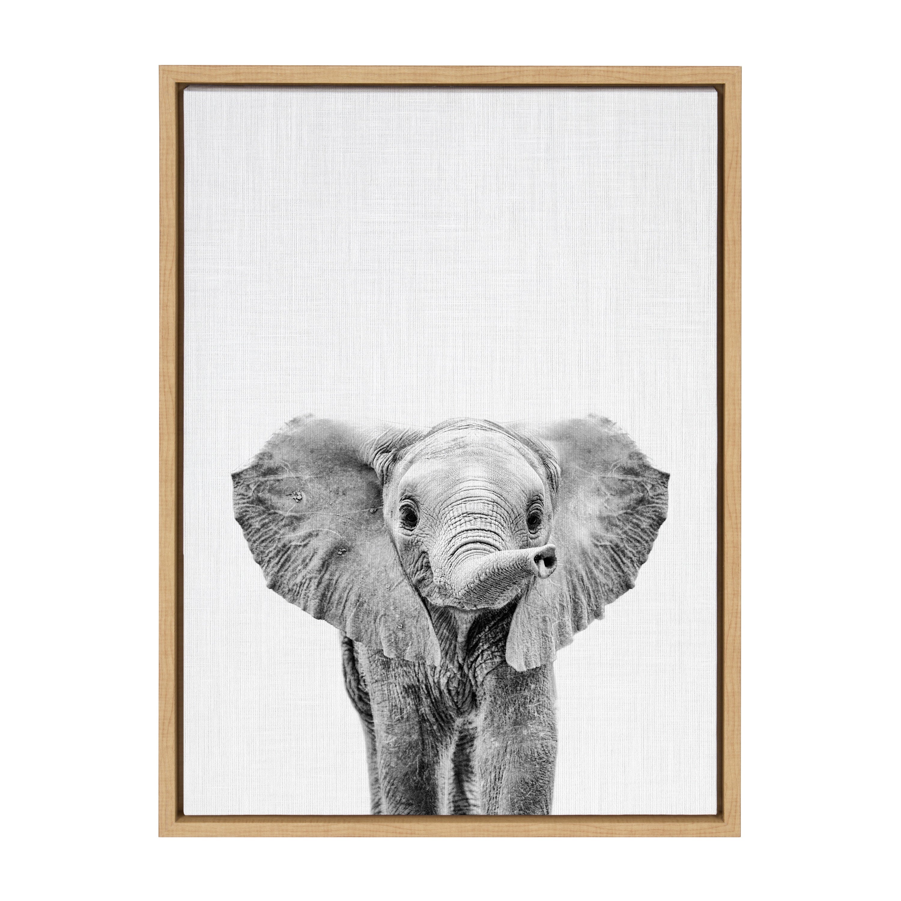 Sylvie Baby Elephant Framed Canvas by Simon Te by kateandlaurel - product image 6 for Resin Society