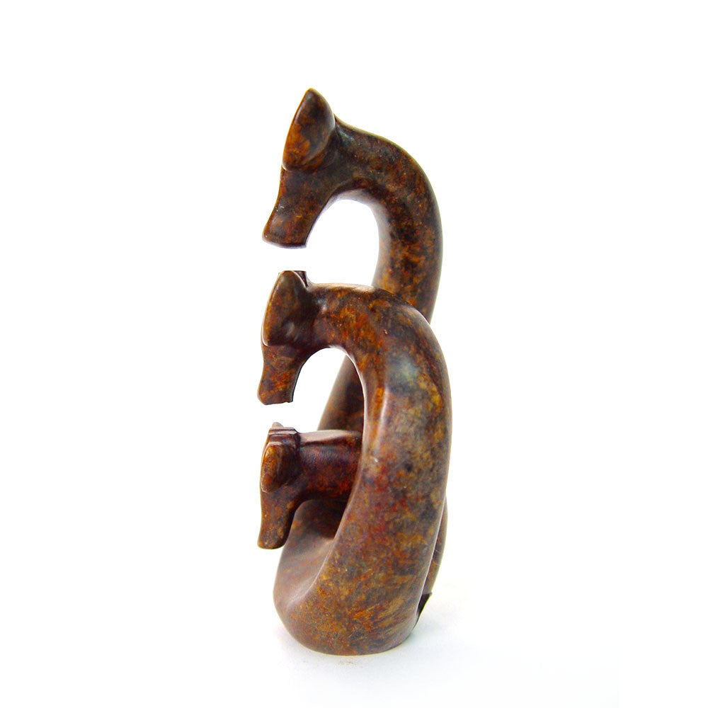 Stone Giraffe Family of Three - 5"
