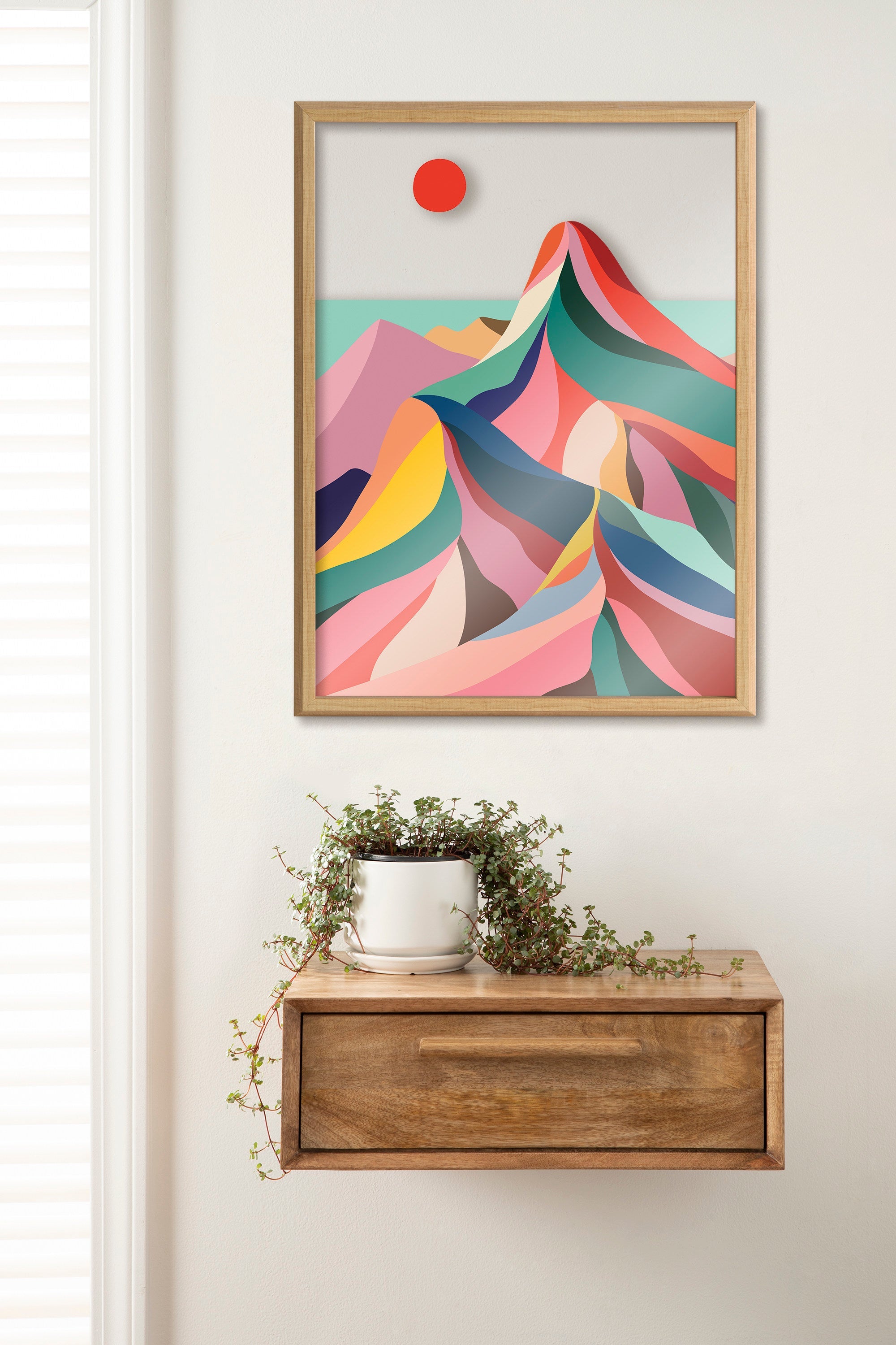 Blake MCM Mountains Framed Printed Glass by Rachel Lee of My Dream Wall by kateandlaurel - product image 5 for Resin Society