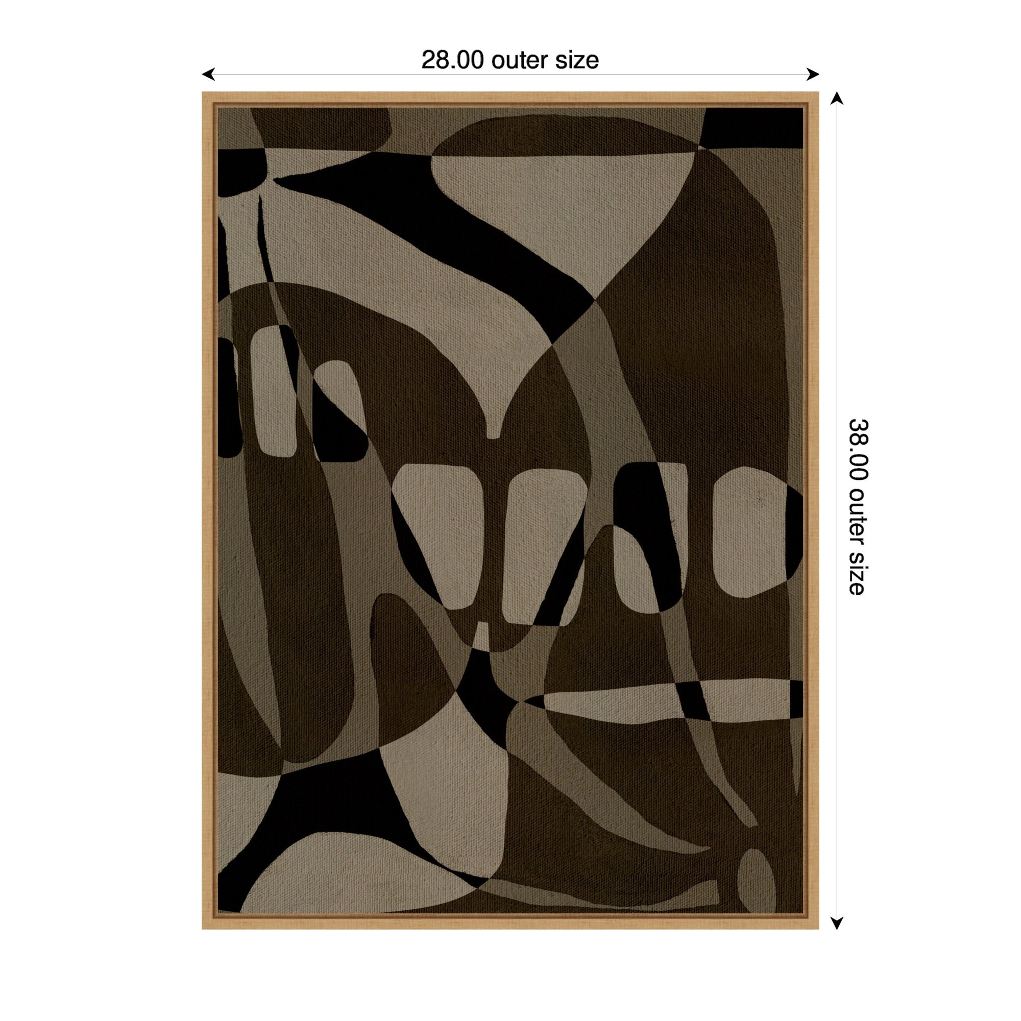 Sylvie Contour 1 Framed Canvas by Shatha Al Dafai