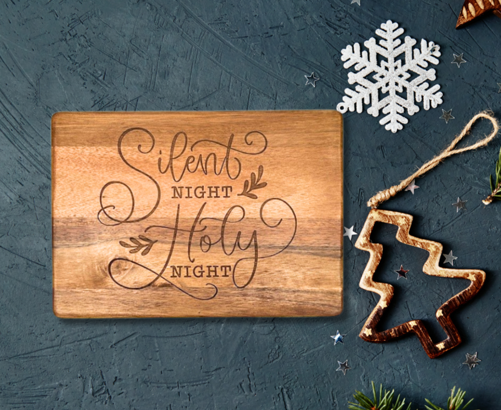 Winter & Christmas Engraved Cheese Board