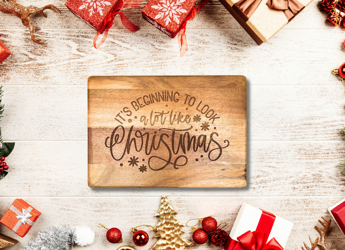 Winter & Christmas Engraved Cheese Board
