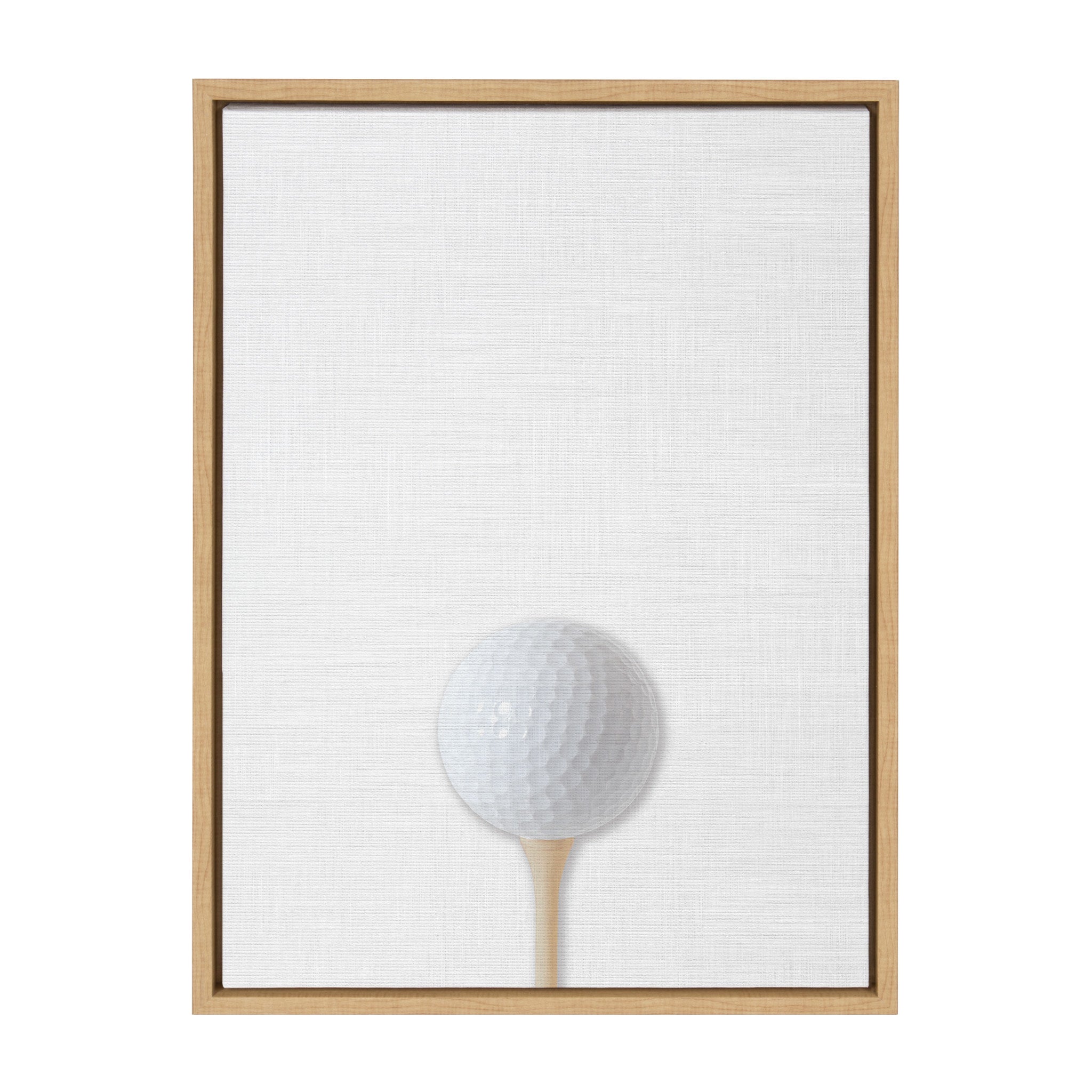 Sylvie Color Golf Ball Portrait Framed Canvas, Natural 18x24 by kateandlaurel - main product image for Resin Society
