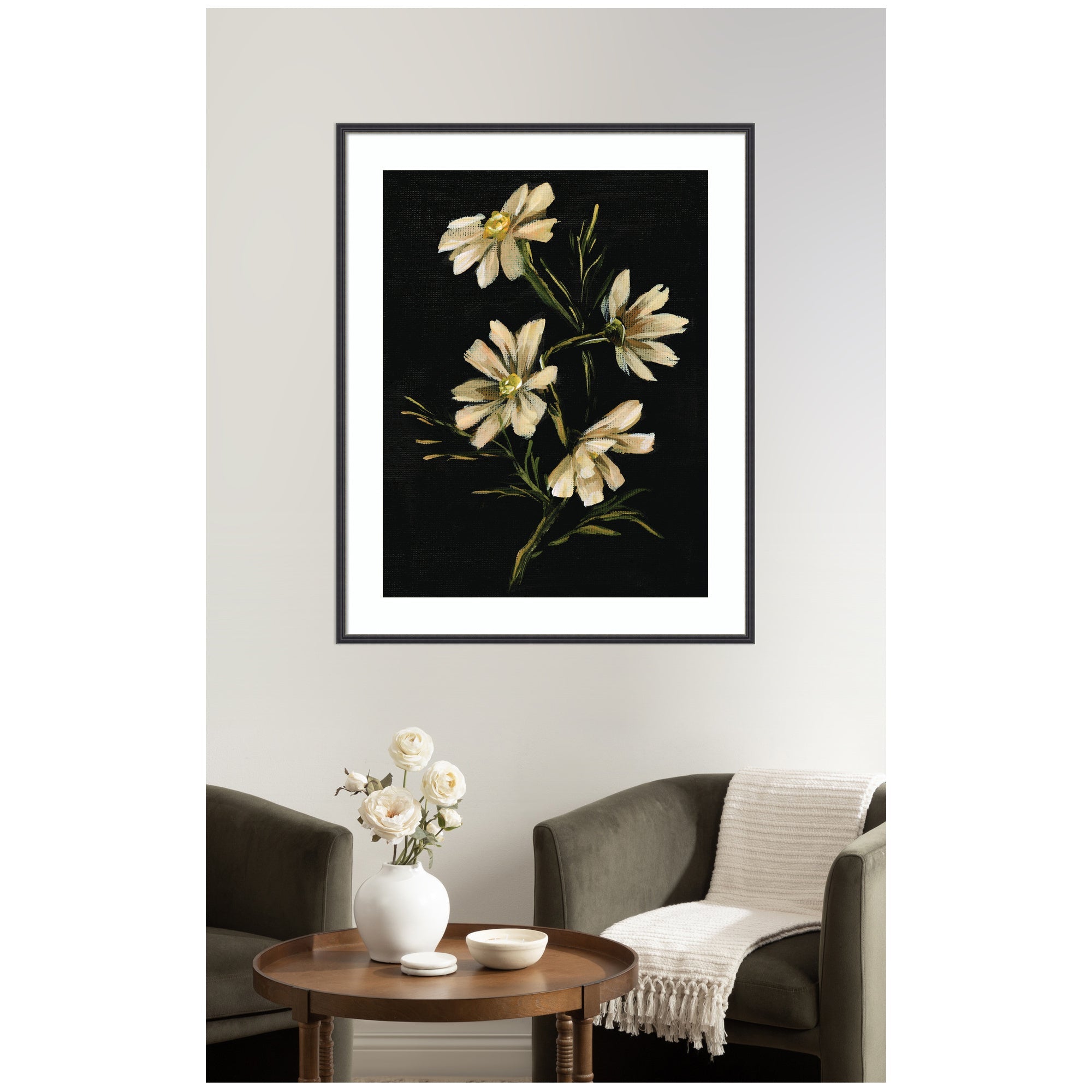 Framed Art Moody Floral 4 by Annie Quigley