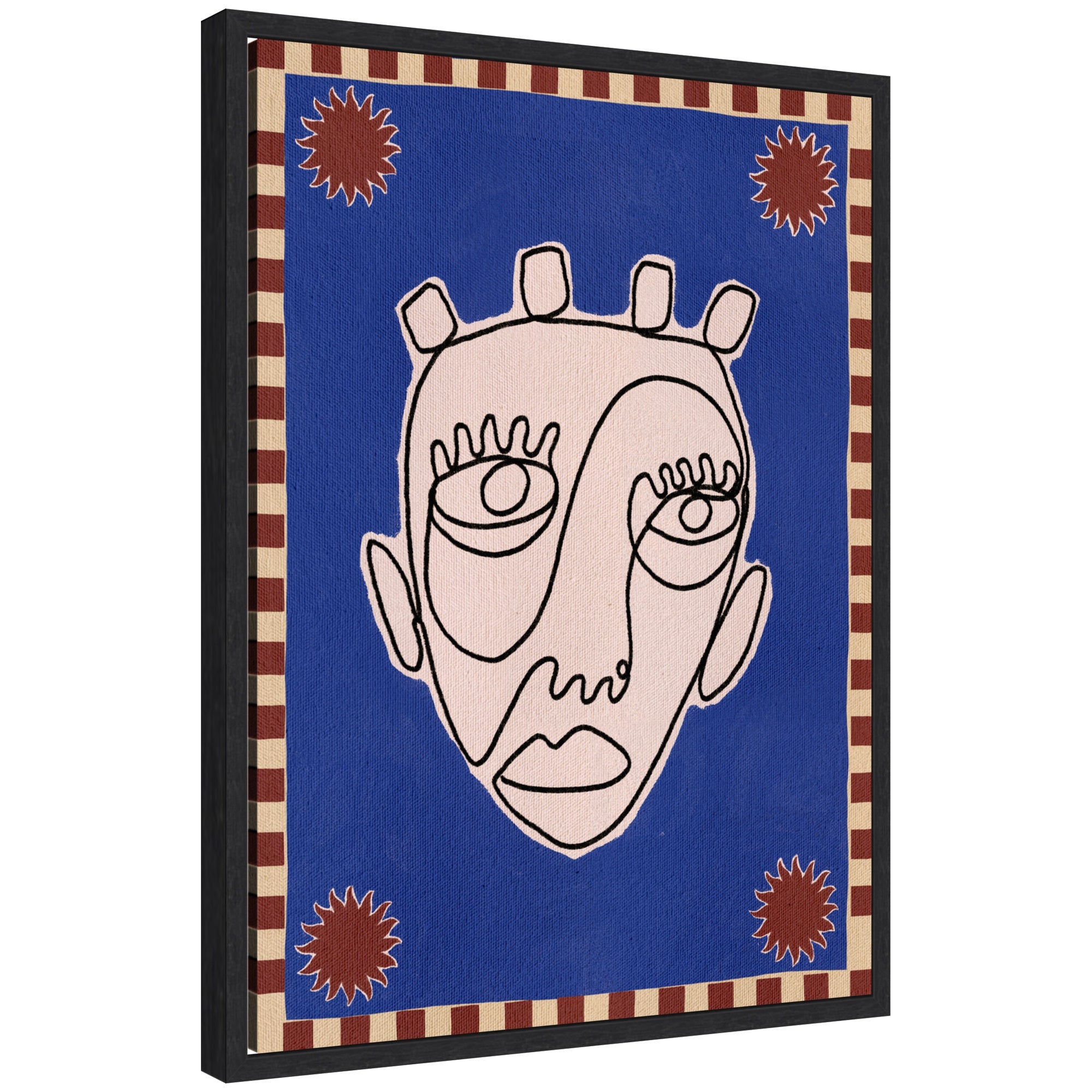 Framed abstract canvas art titled Sylvie Under The Sun 4 by Shatha Al Dafai