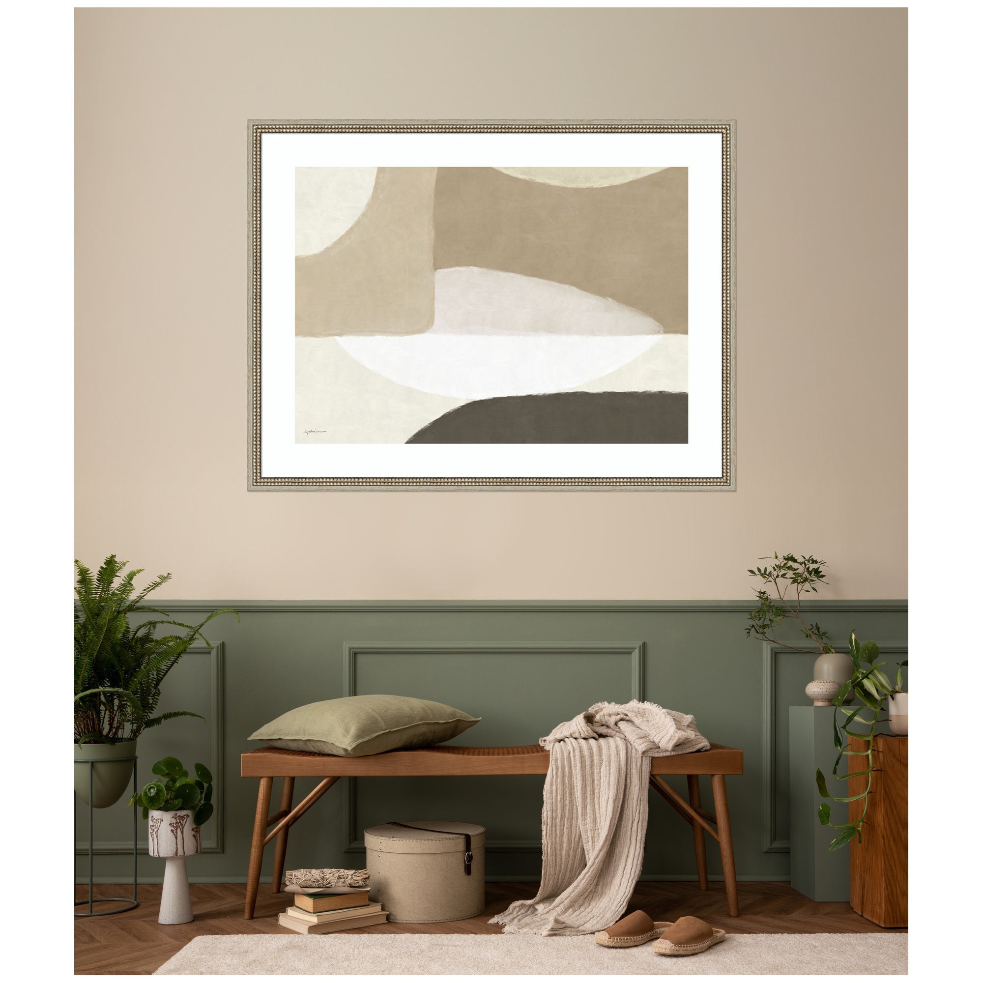 Abstract Neutral by Gabrielly Guedes Framed Wall Art Print