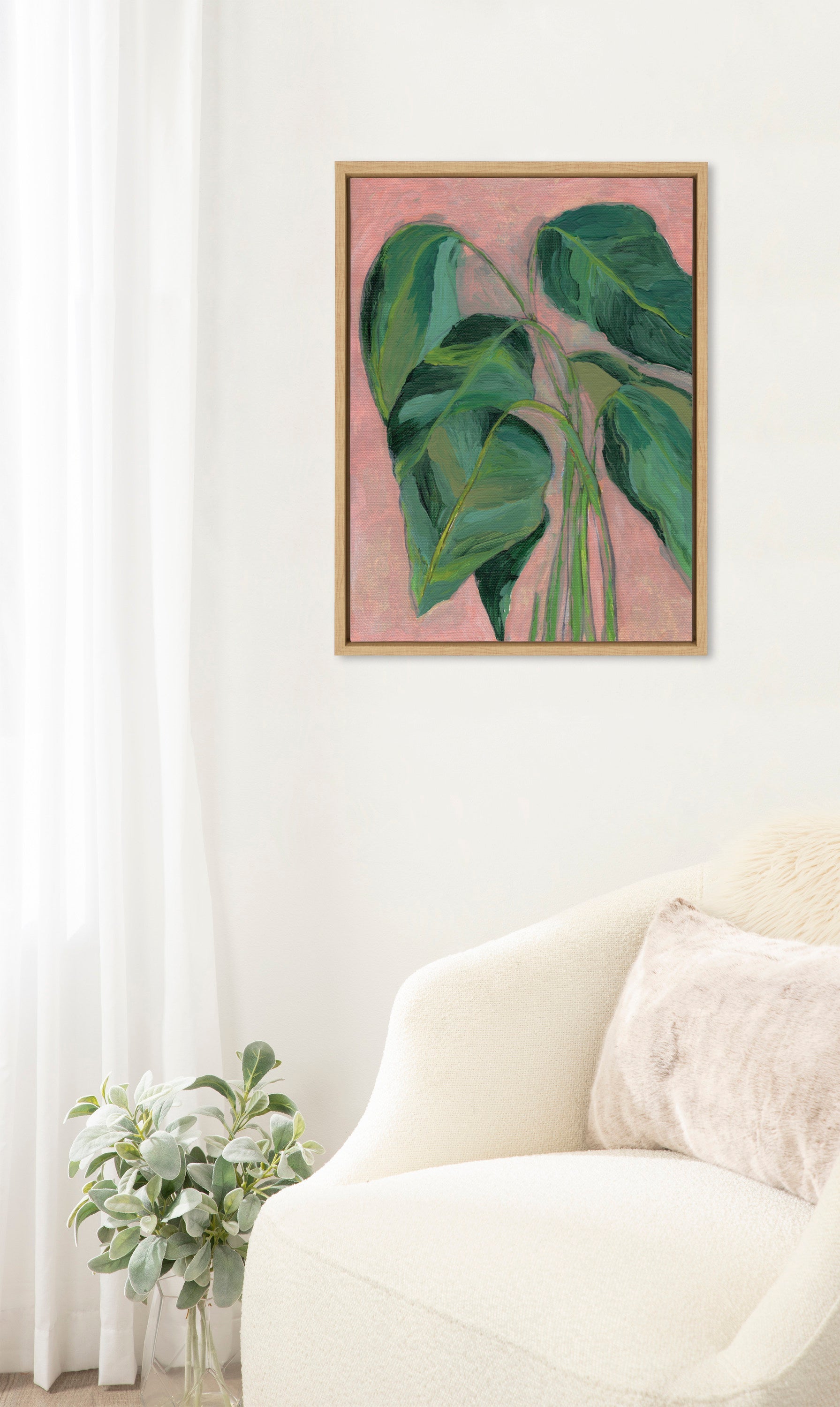 Sylvie Alocasia Framed Canvas by Nikita Jariwala