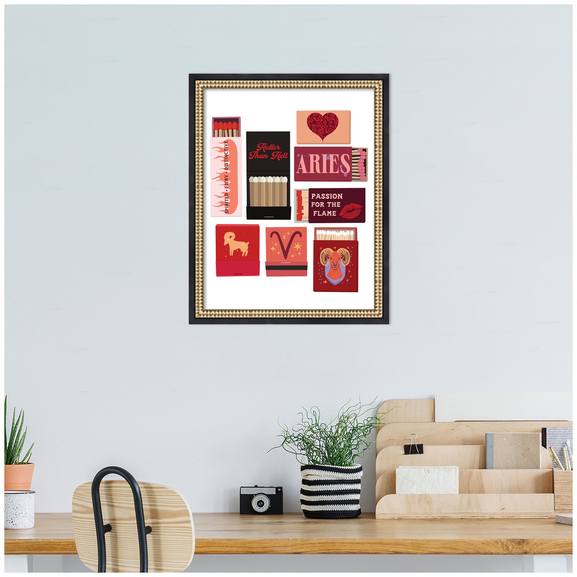 Aries Matchbooks 14x18 FC by Megan Ryan Framed Wall Art Print