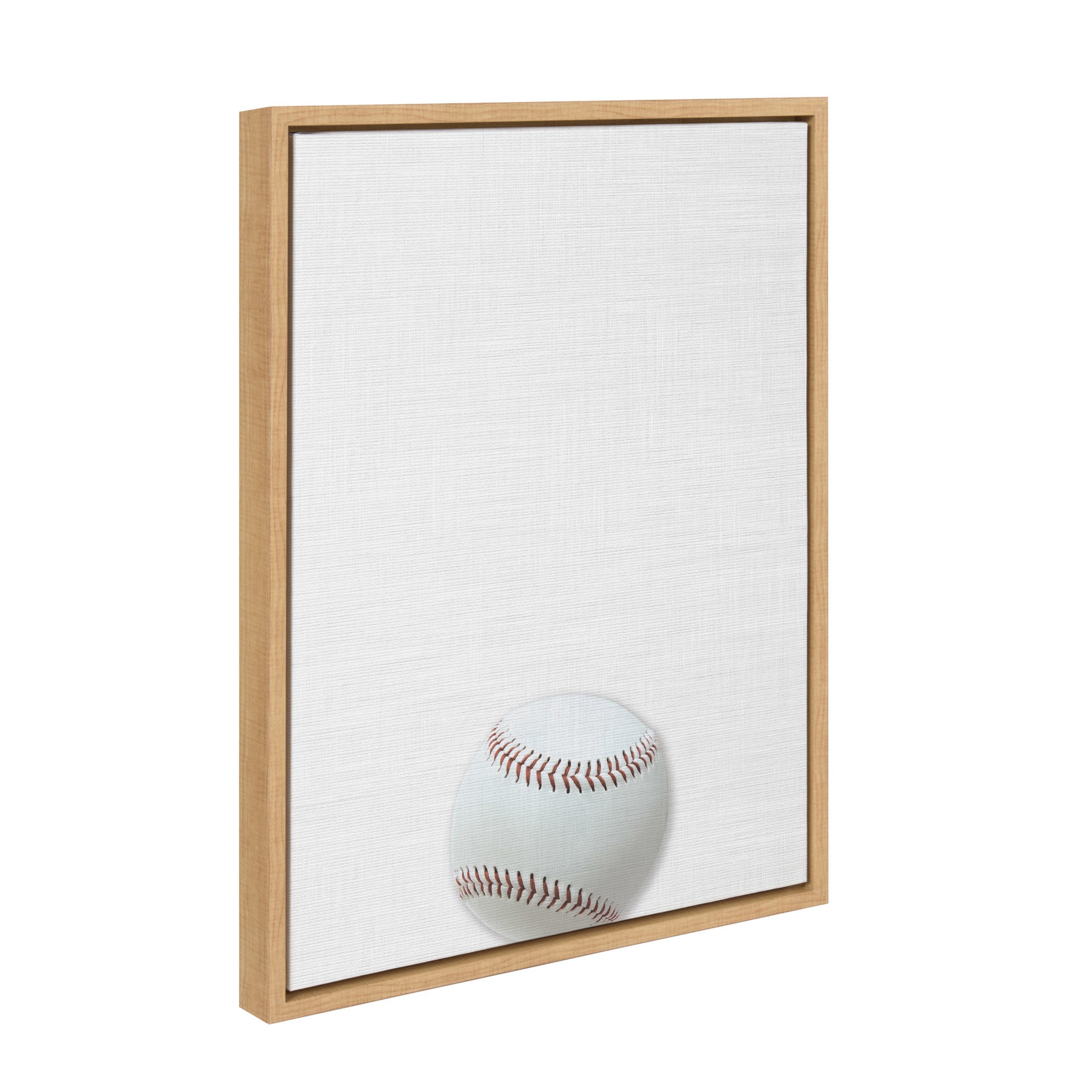 Sylvie Color Baseball Portrait Framed Canvas, Natural 18x24 by kateandlaurel - product image 2 for Resin Society
