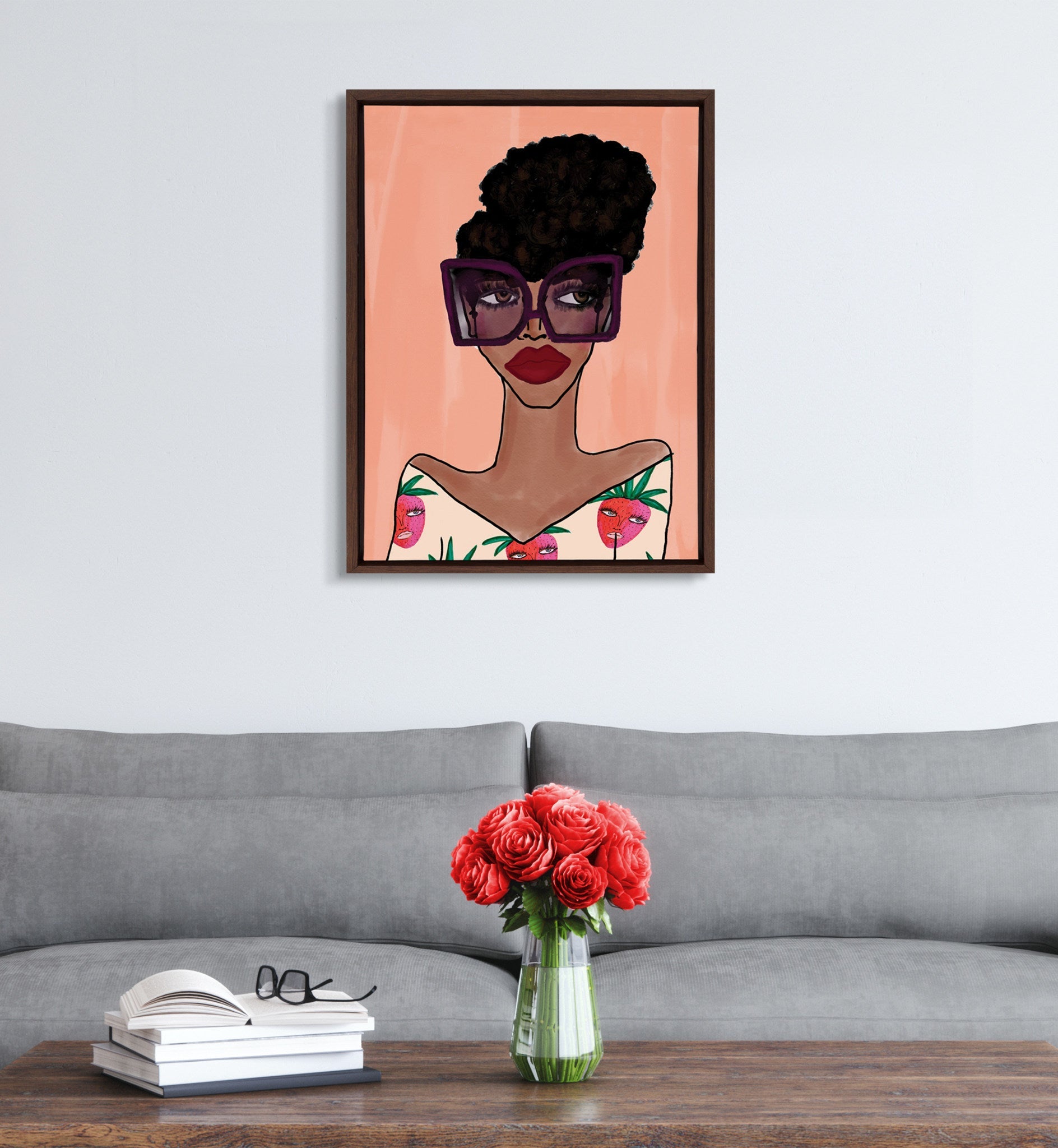 Sylvie Fashion Girl 3 Framed Canvas by kateandlaurel - product image 7 for Resin Society