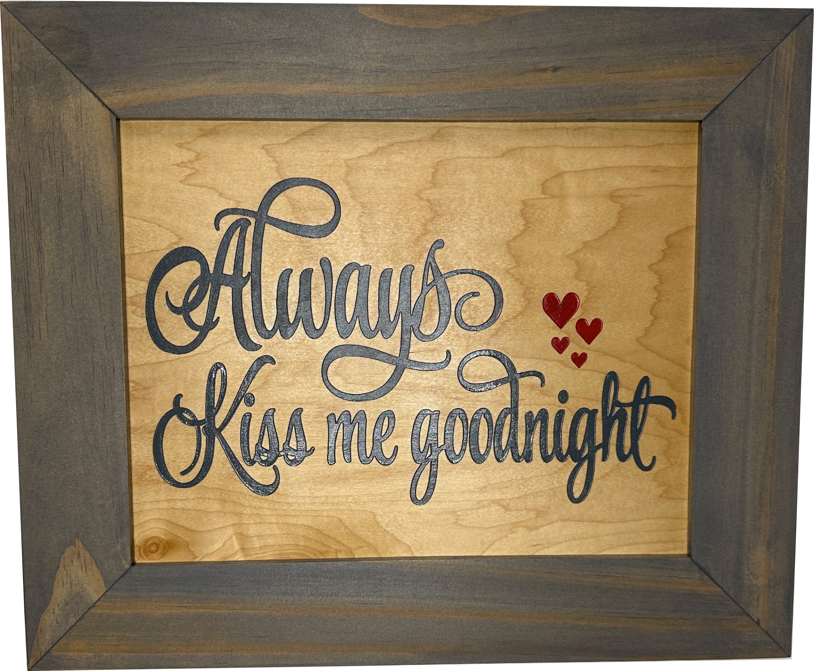 Always Kiss Me Goodnight Hidden Gun Cabinet Wall Decor Concealed by Bellewood Designs - product image 9 for Resin Society