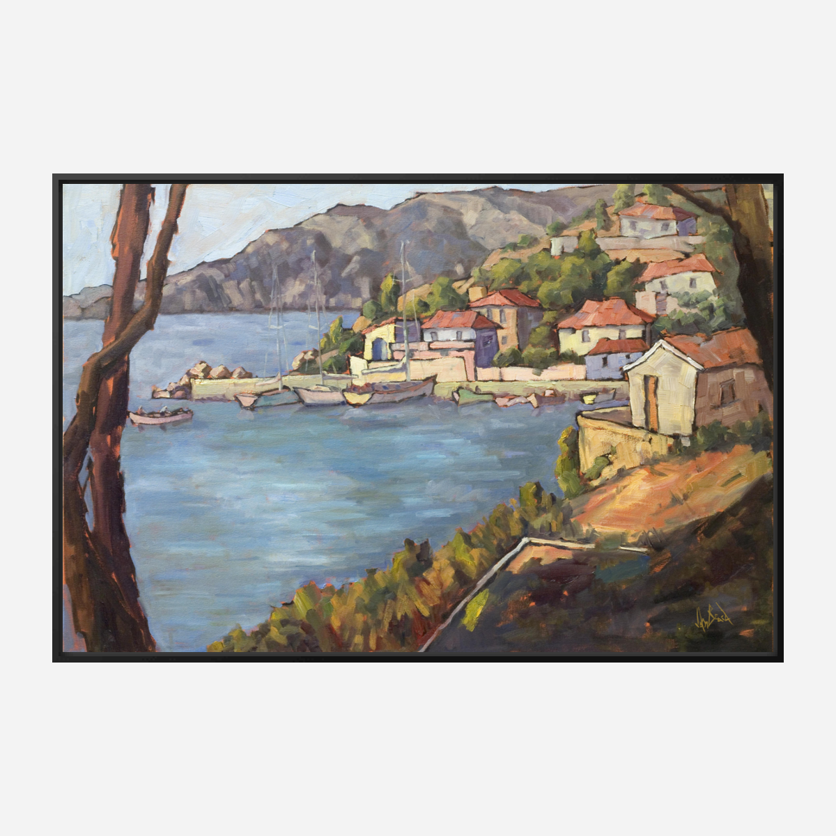 Amalfi Coast Artist Enhanced Canvas Print by John Beard Collection - product image 5 for Resin Society