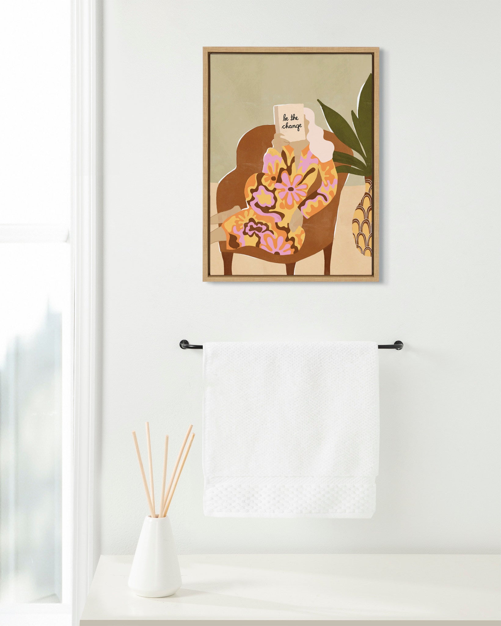 Sylvie Be the Change Framed Canvas by kateandlaurel - product image 5 for Resin Society