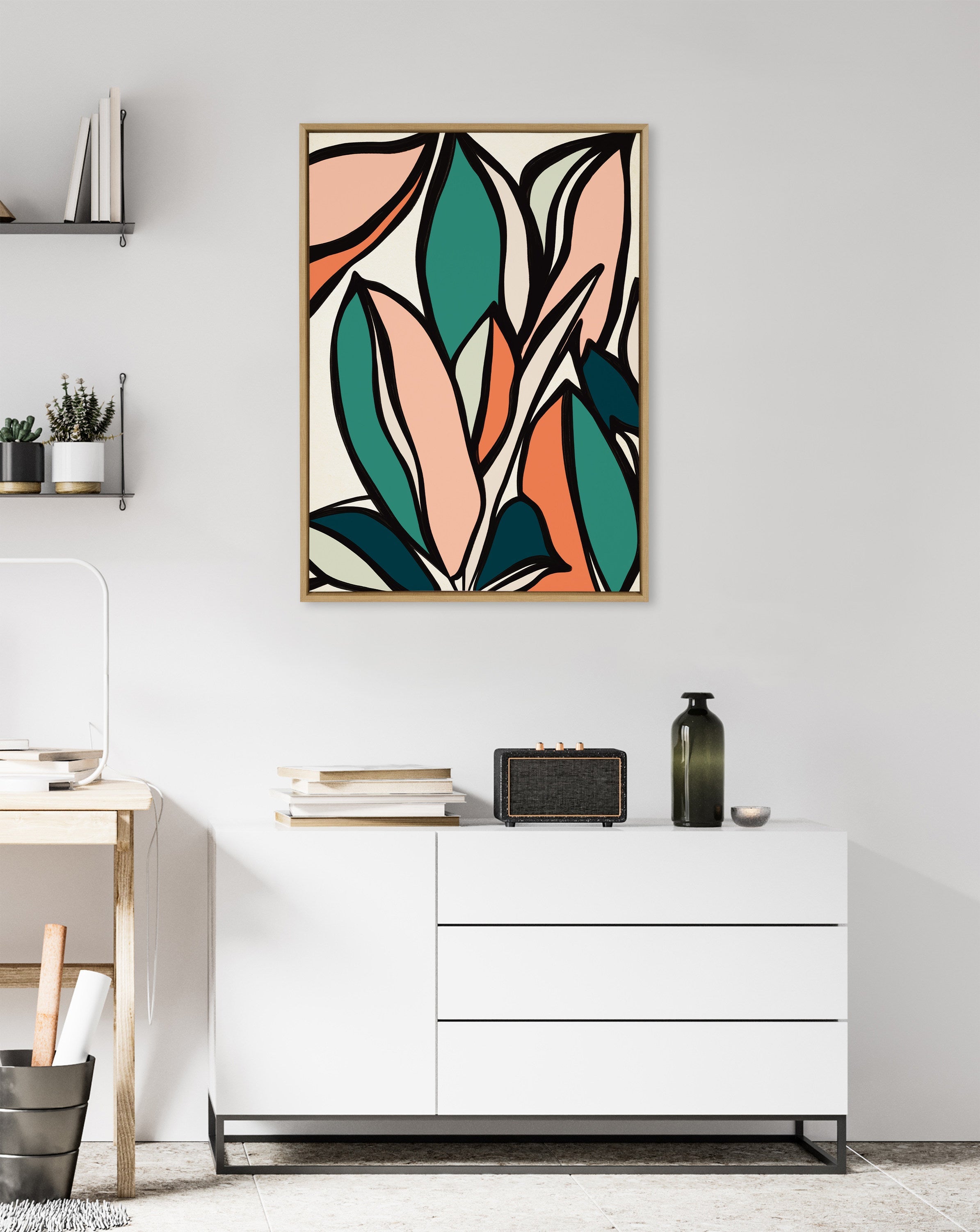Sylvie Fanciful Ficus 2 Framed Canvas by Alicia Bock