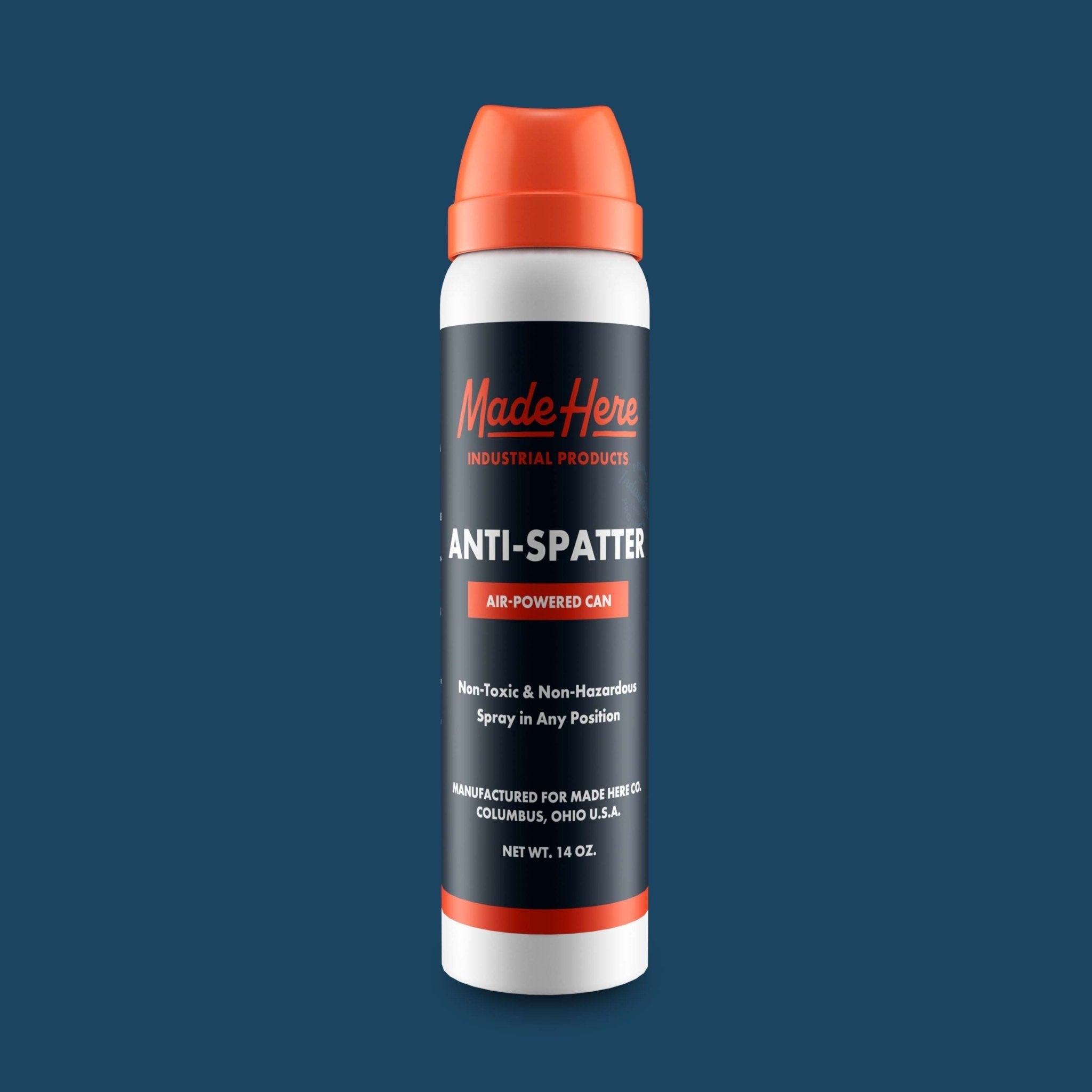 Anti-Spatter 14oz can by Made Here Industrial Products from various angles