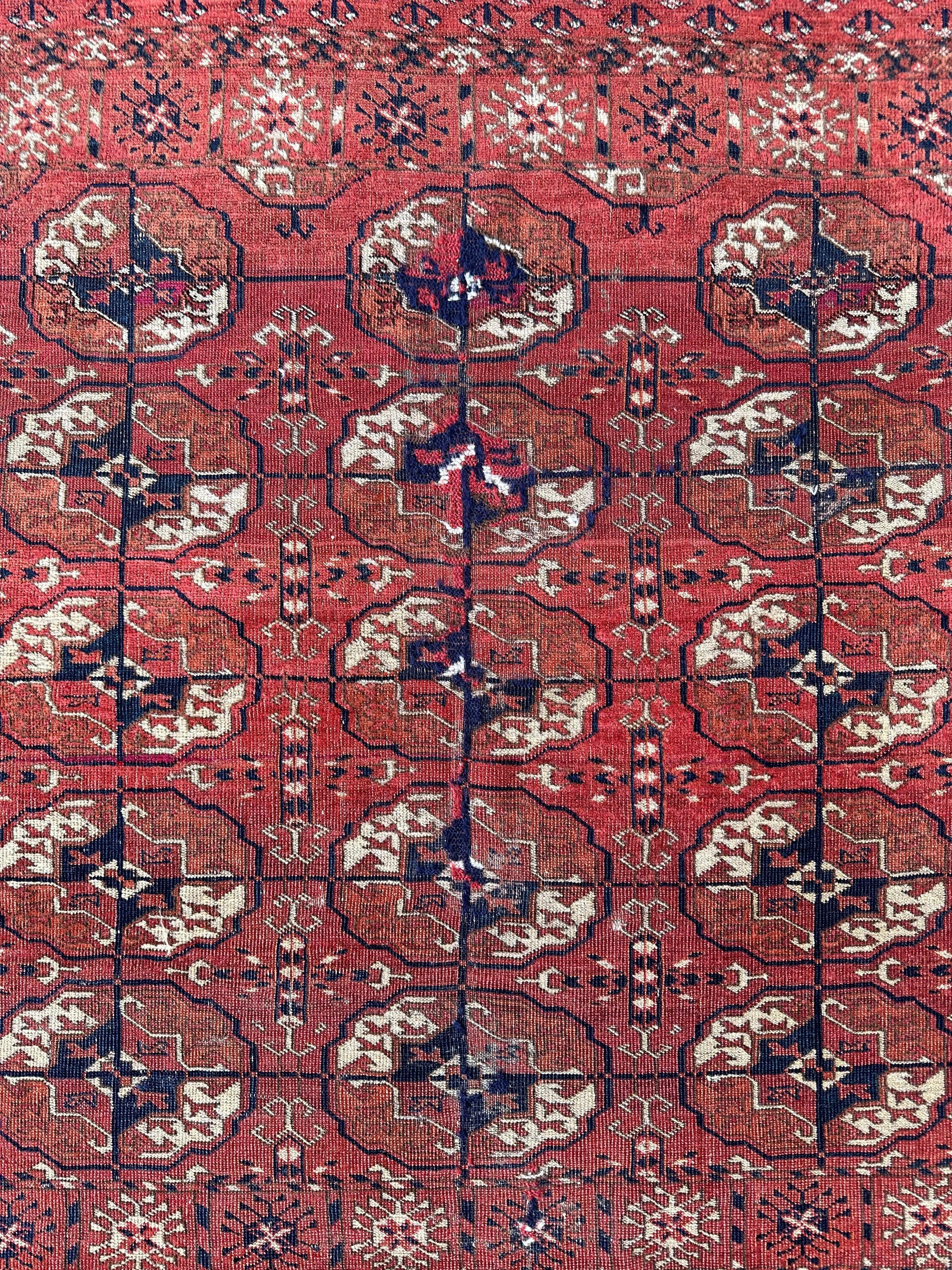 Antique 1880’s Tribal Turkoman Tekke Wedding Rug 3’4” x 4’1” by Rugistan - product image 3 for Resin Society