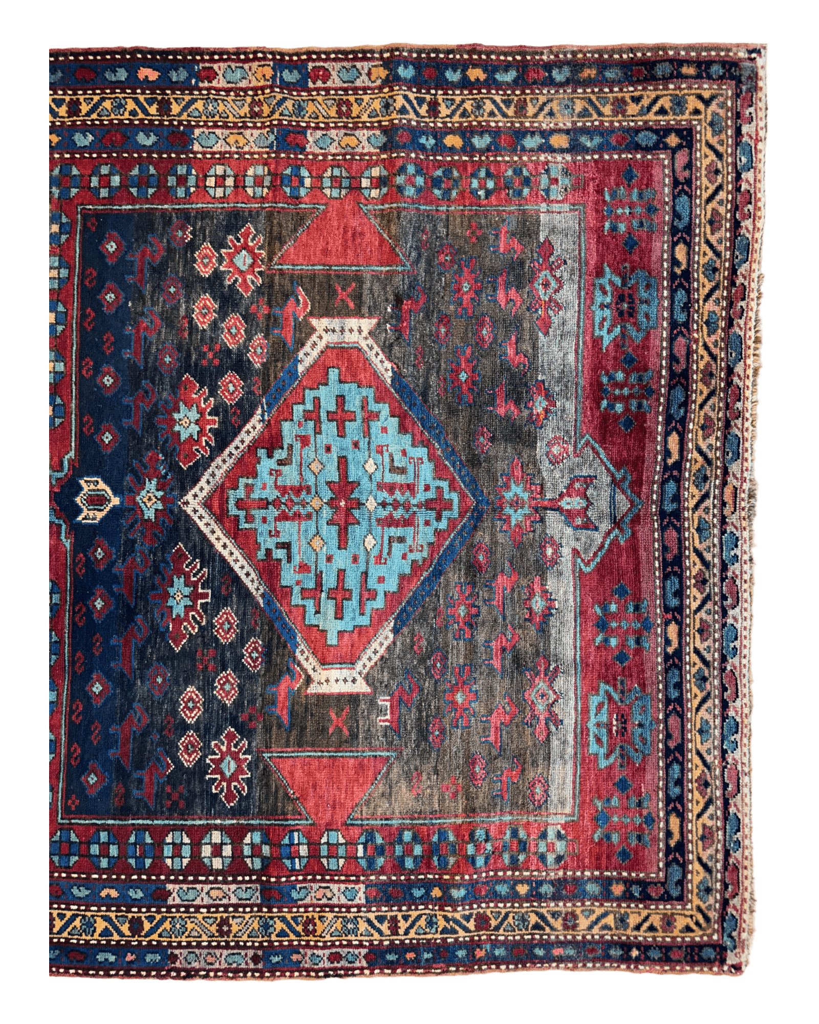 Antique 19th Century Handwoven Kazak Tribal Rug 5’ x 8’ by Rugistan - product image 6 for Resin Society