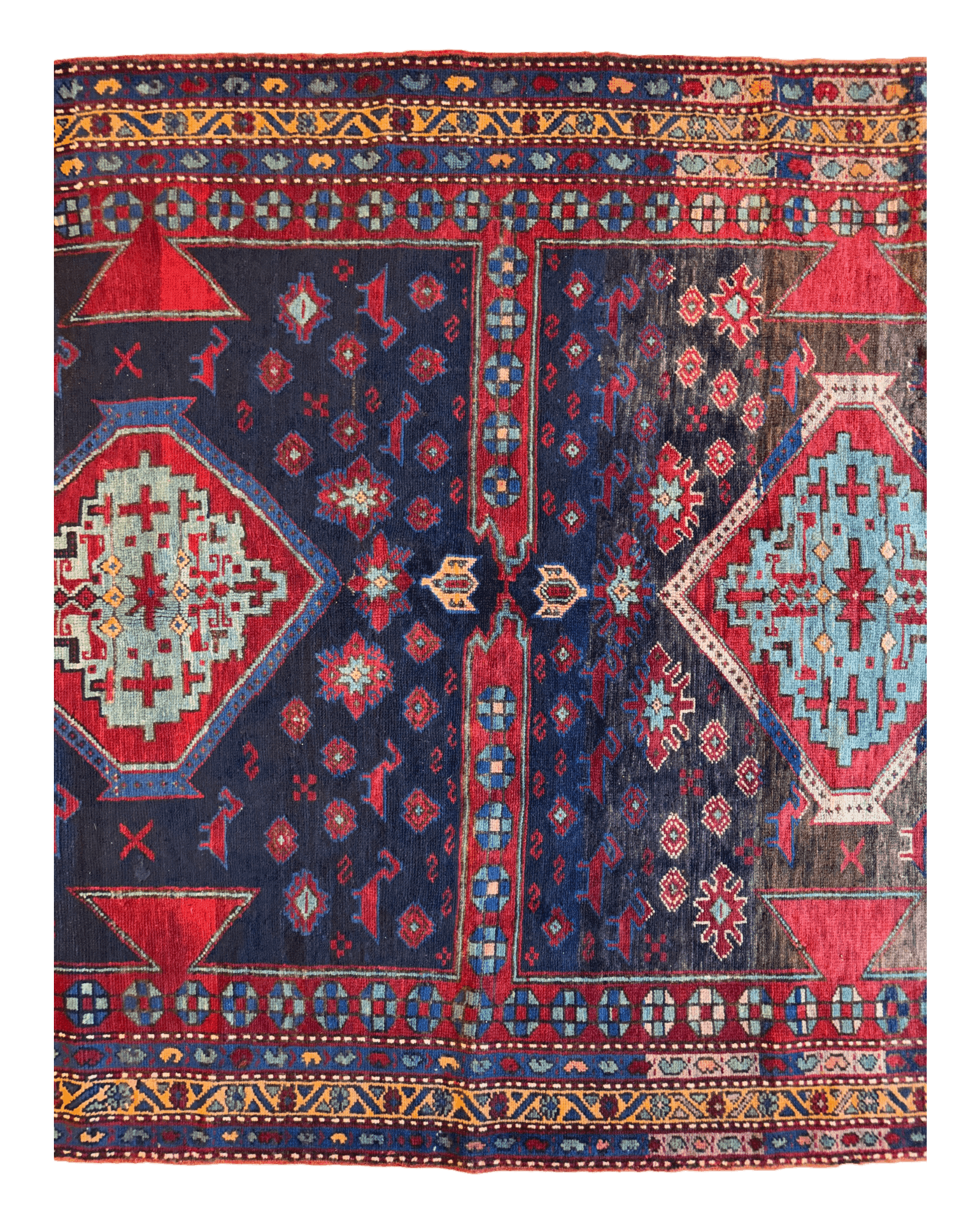 Antique 19th Century Handwoven Kazak Tribal Rug 5’ x 8’ by Rugistan - product image 9 for Resin Society