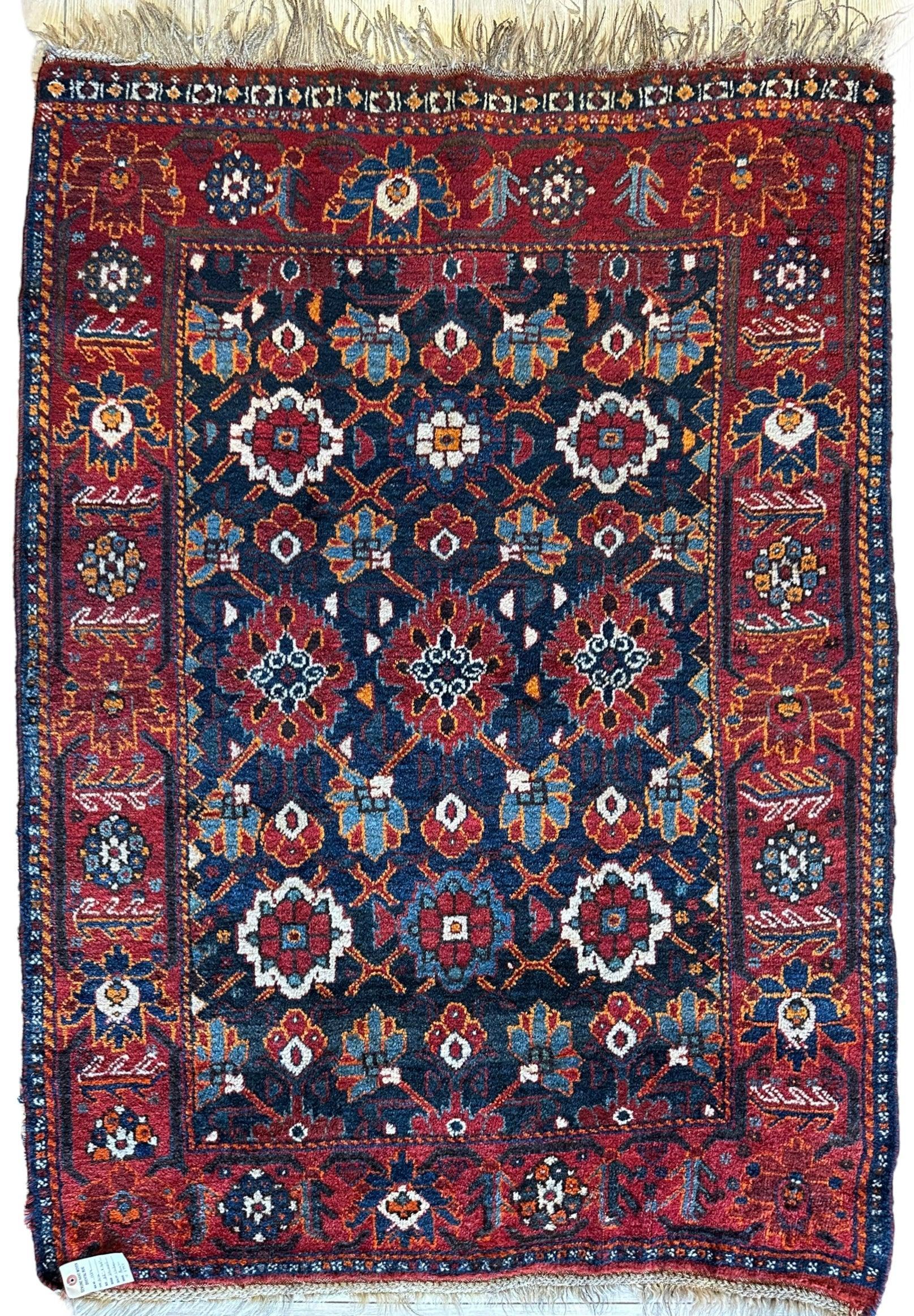 Antique Attractive Persian Khamseh Rug Early 20th Century 46” x 66” by Rugistan - main product image for Resin Society