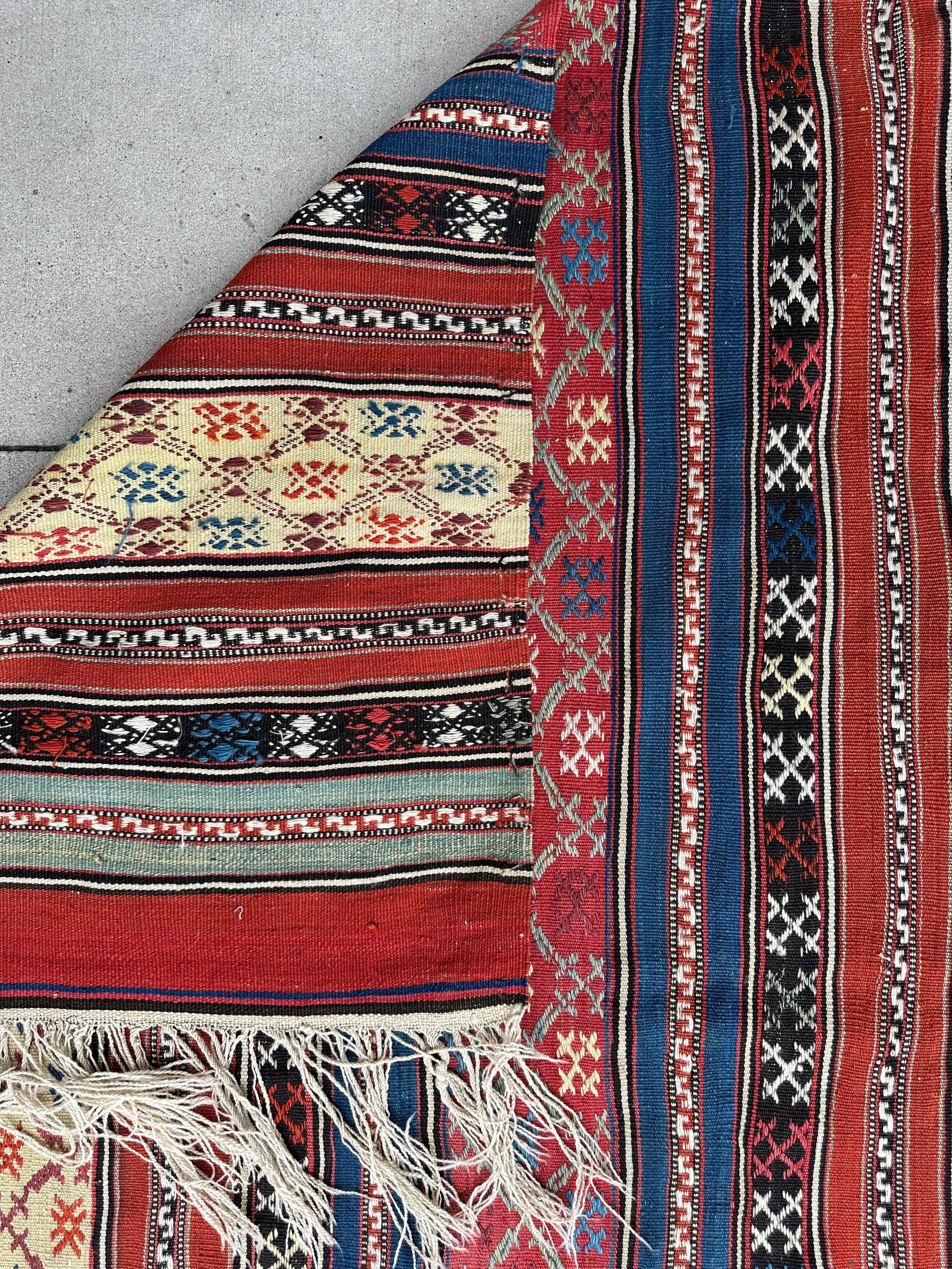 Antique Caucasian Shahsavan Soumak Rug 4’9” x 7’4” by Rugistan - product image 11 for Resin Society