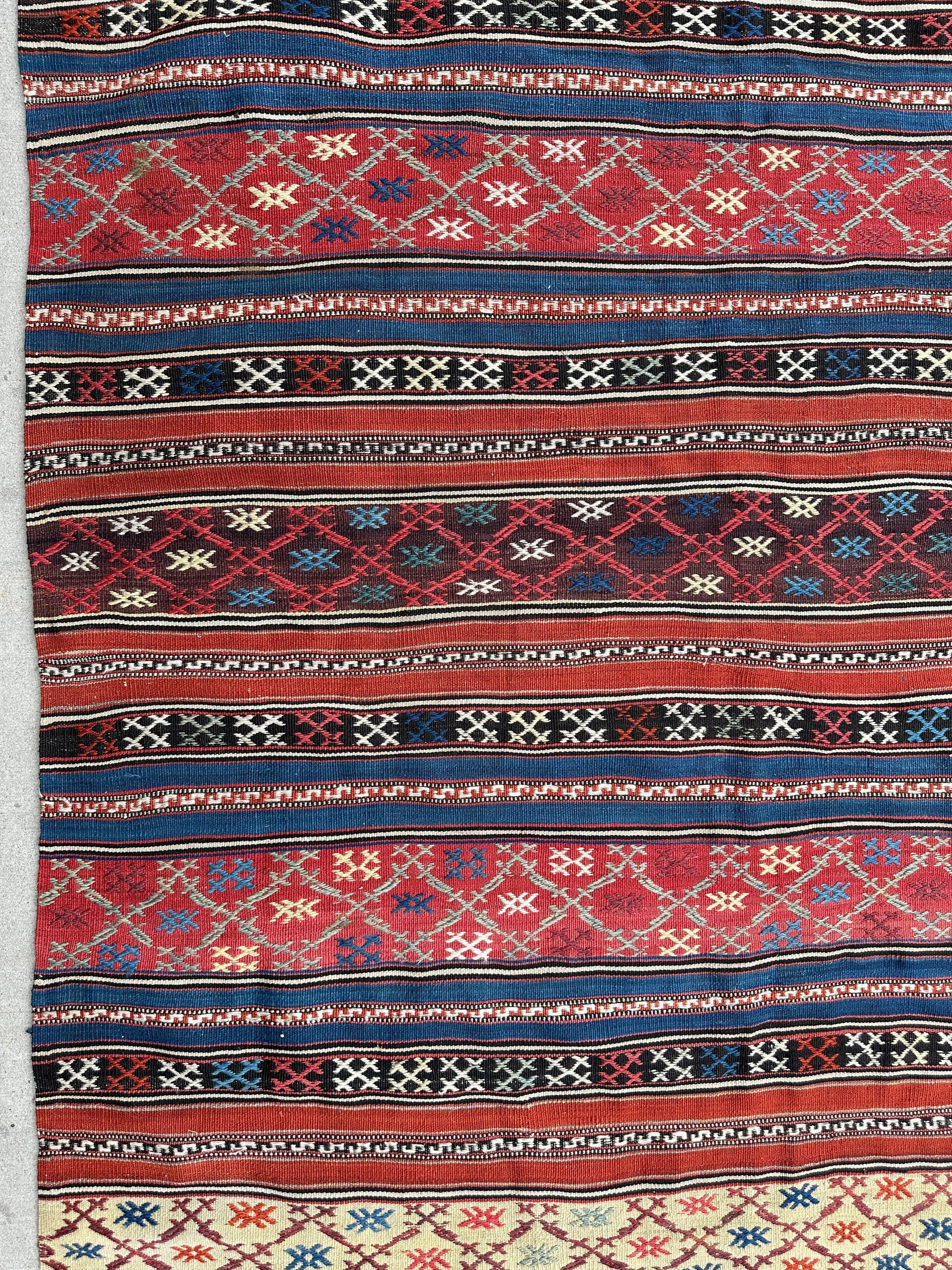 Antique Caucasian Shahsavan Soumak Rug 4’9” x 7’4” by Rugistan - product image 5 for Resin Society