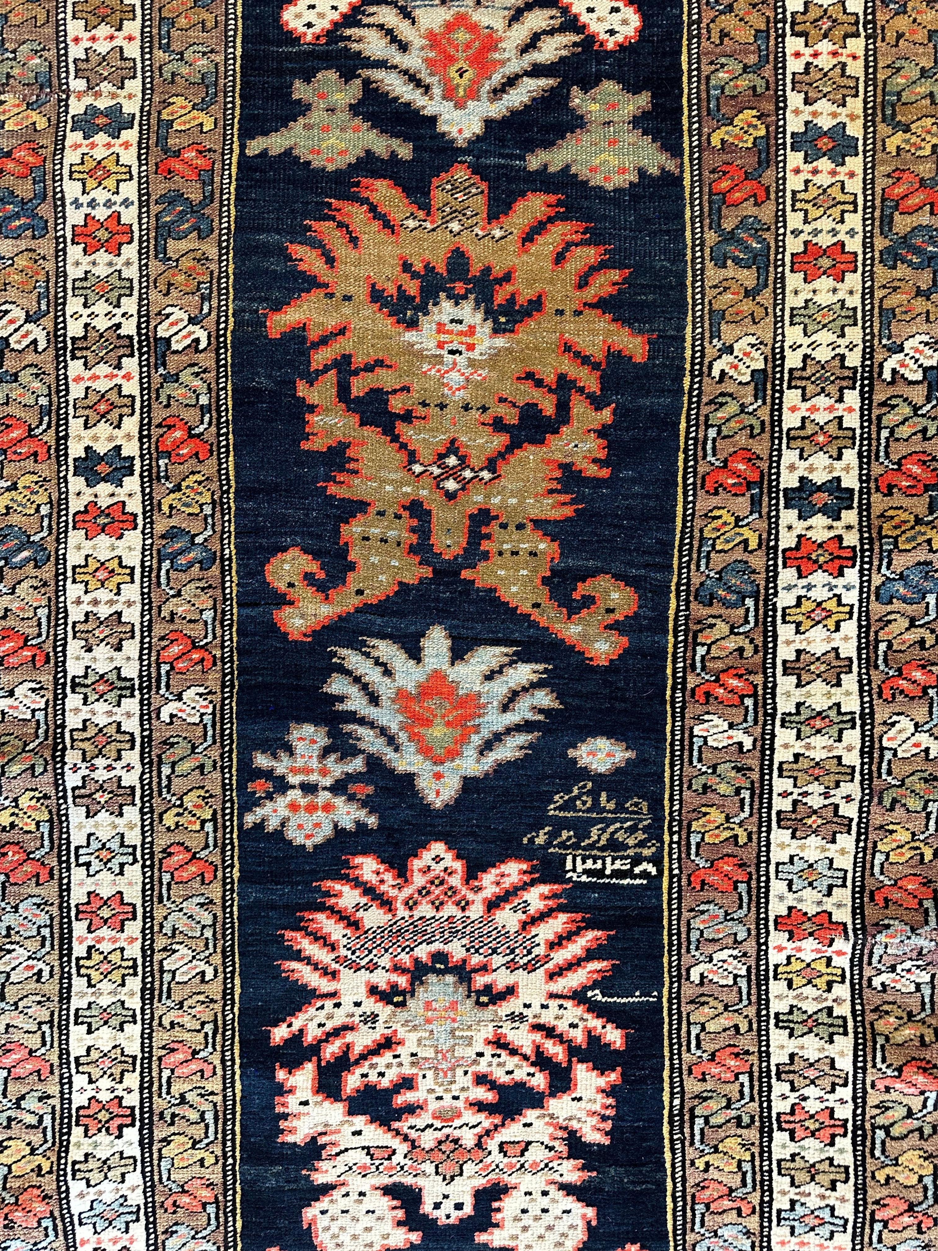 Antique Caucasian Karabakh Signed & Dated Wool on Wool Runner Rug 3 X 7 by Rugistan - product image 2 for Resin Society