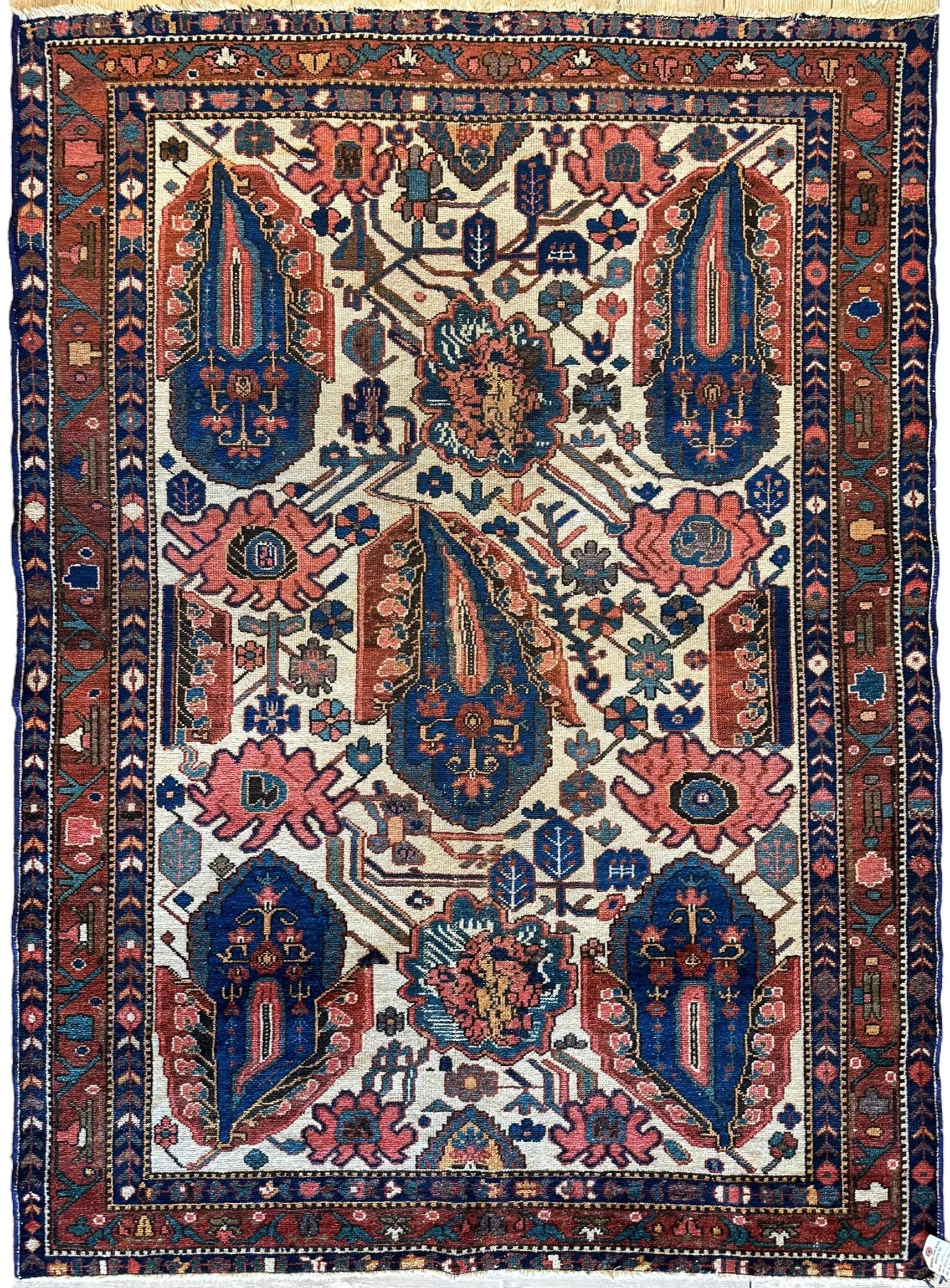 Antique Persian Malayar Circa 1900 4’10 x 6’7” by Rugistan - main product image for Resin Society