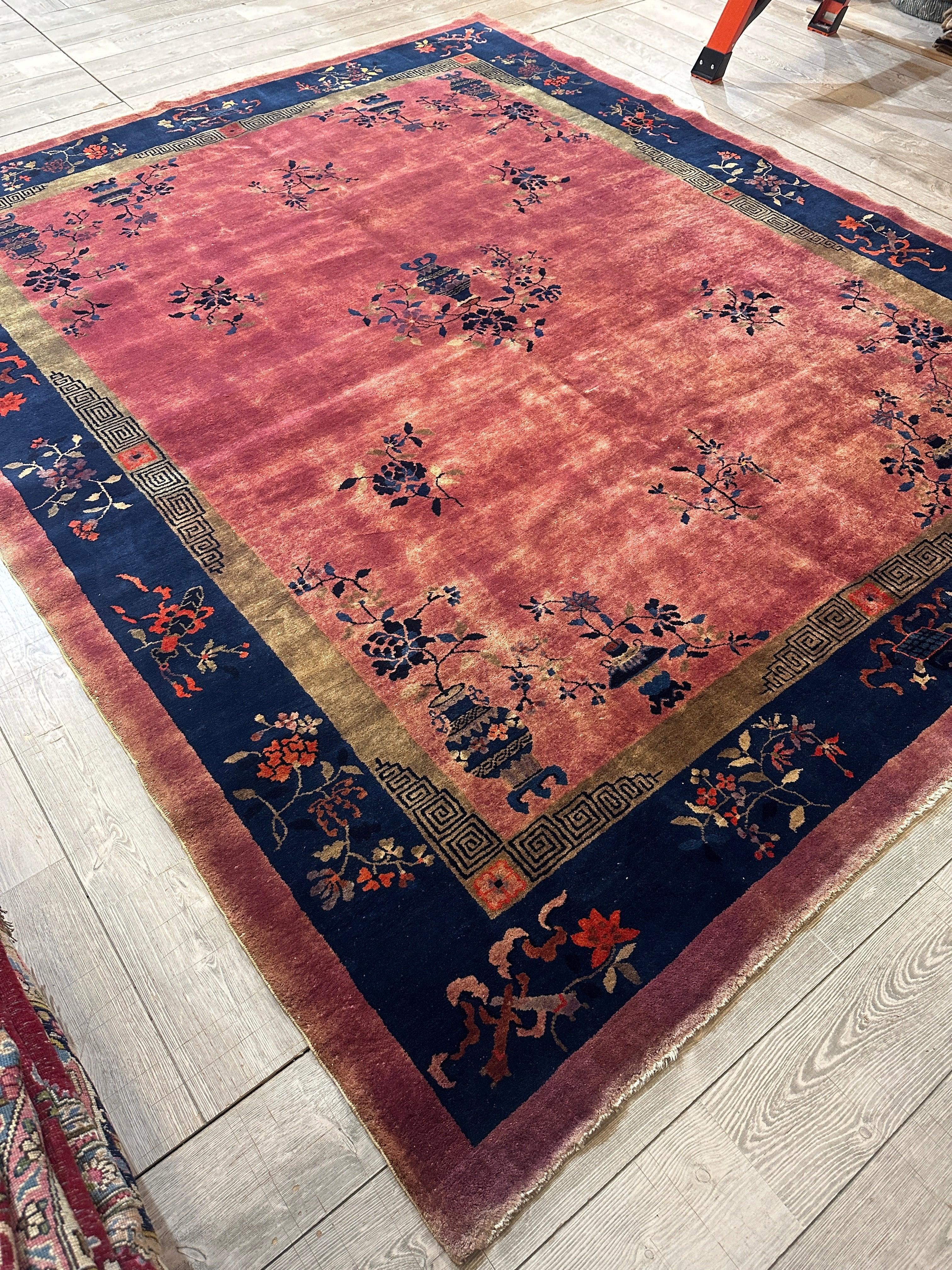 Antique Nicholas Chinese Art Deco Rug - 8'2" X 9'9" by Rugistan - product image 9 for Resin Society