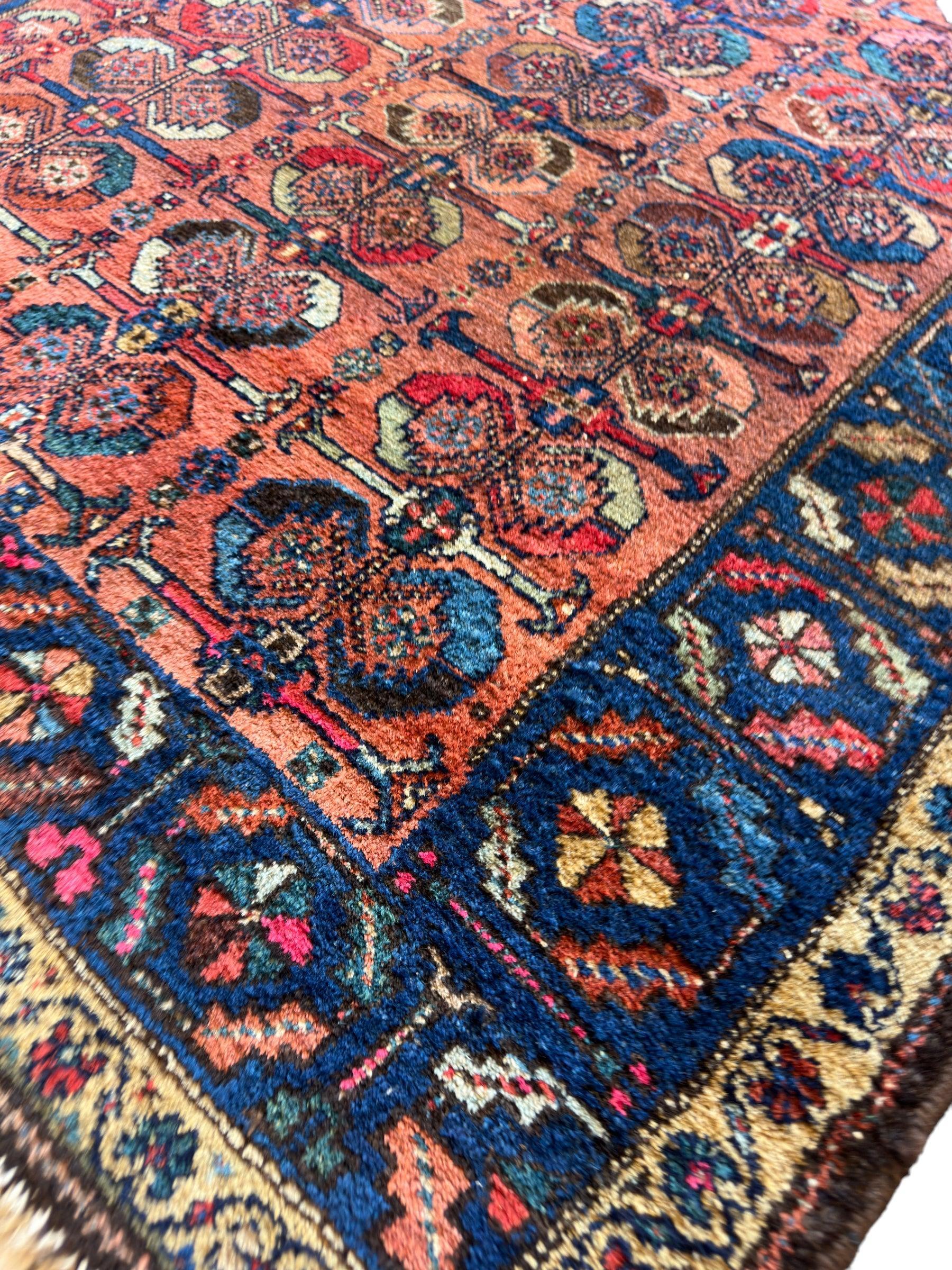 Antique One of Kind Persian Hamedan Enjelas Rug 3’11” x 4’4” by Rugistan - product image 2 for Resin Society