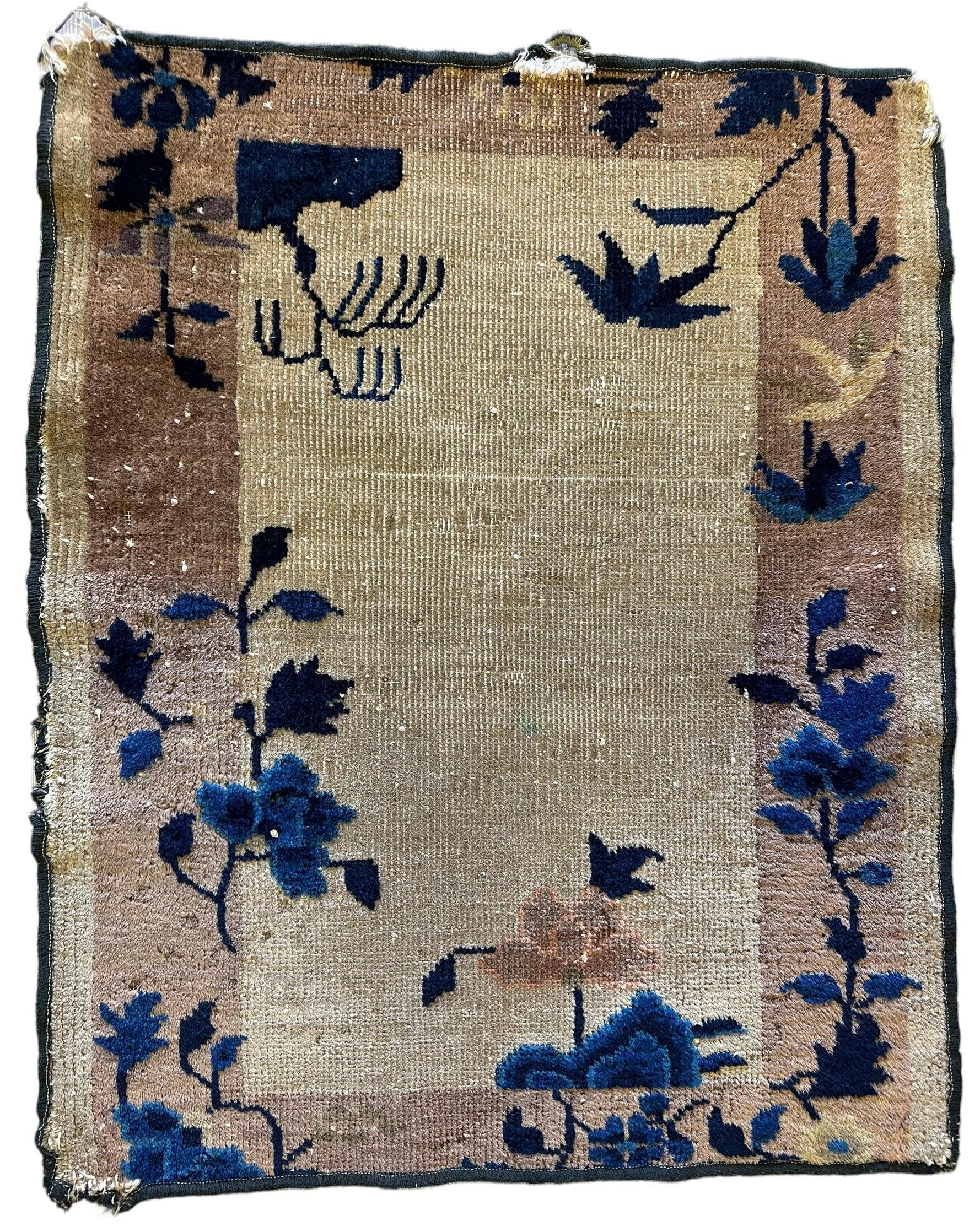 Antique Small Art Deco Chinese Rug 24” x 30” by Rugistan - product image 2 for Resin Society