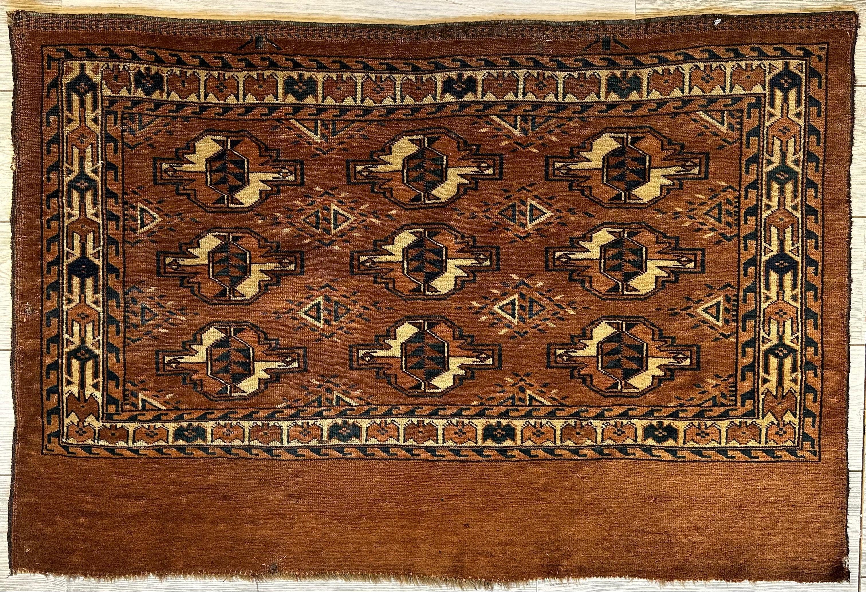 Antique Tekke Yomud Yomut Saryk Chuval Rug Bag Face by Rugistan - product image 2 for Resin Society